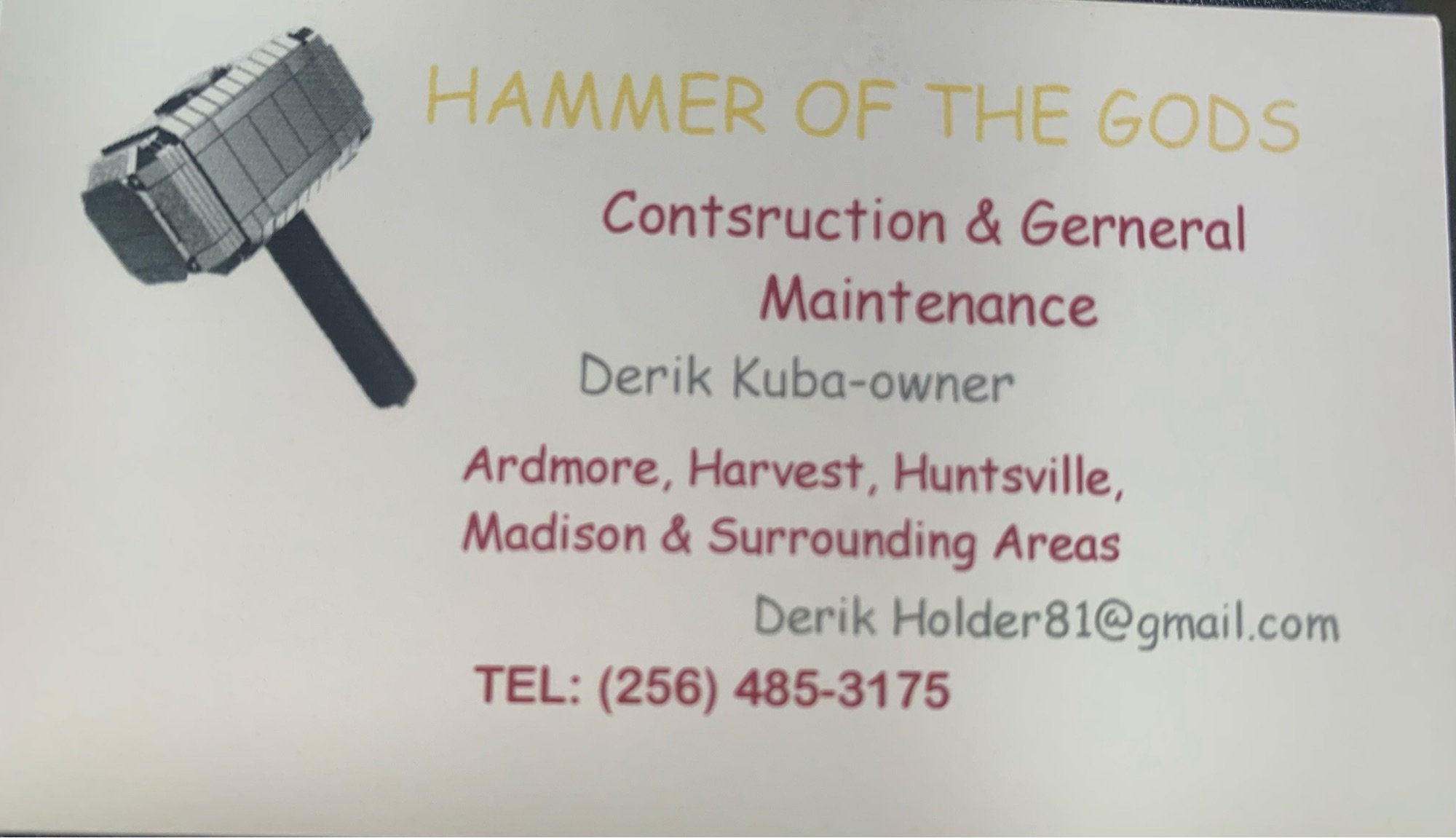 Hammer of the Gods Construction Logo