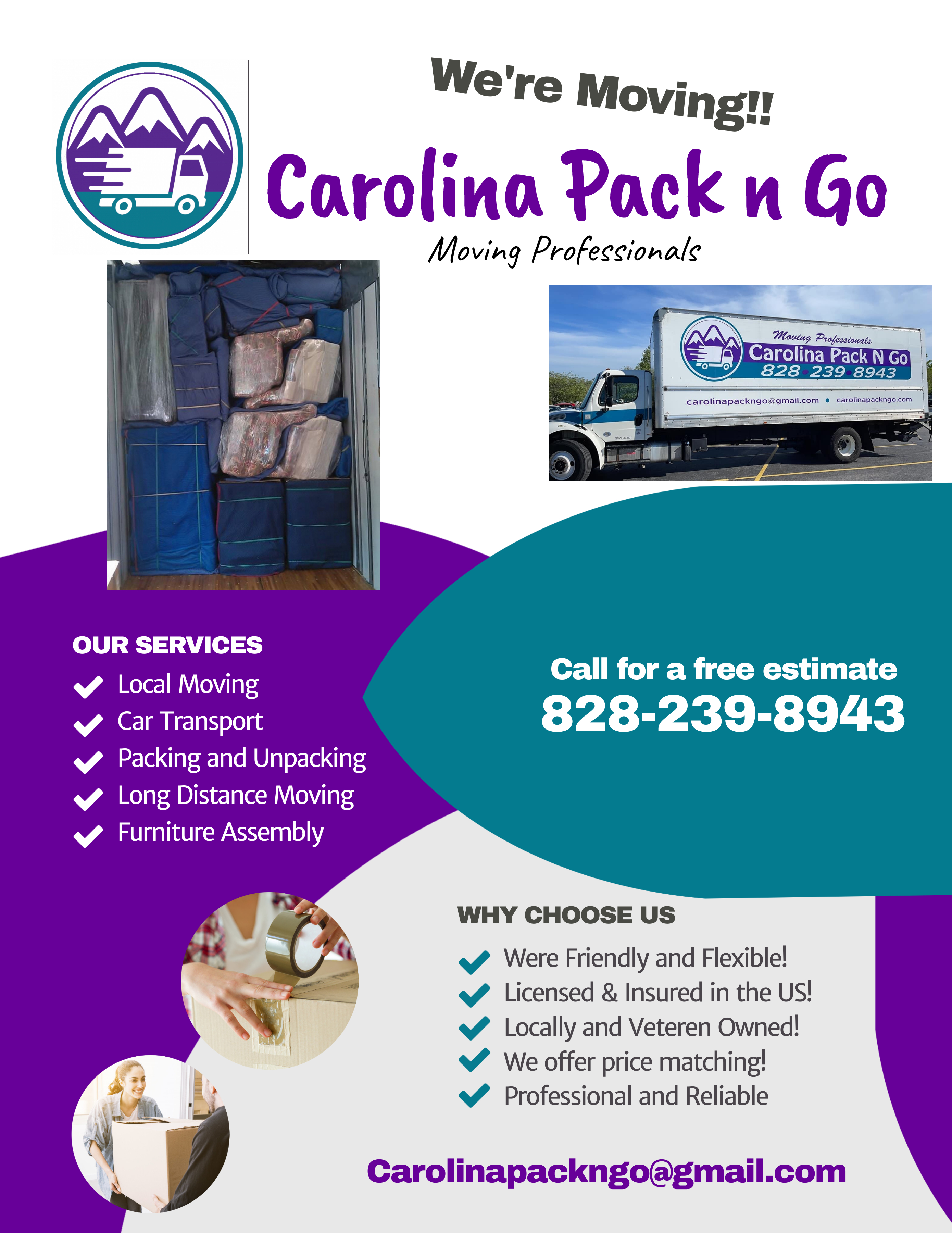Carolina Pack N Go Professional Movers, LLC Logo