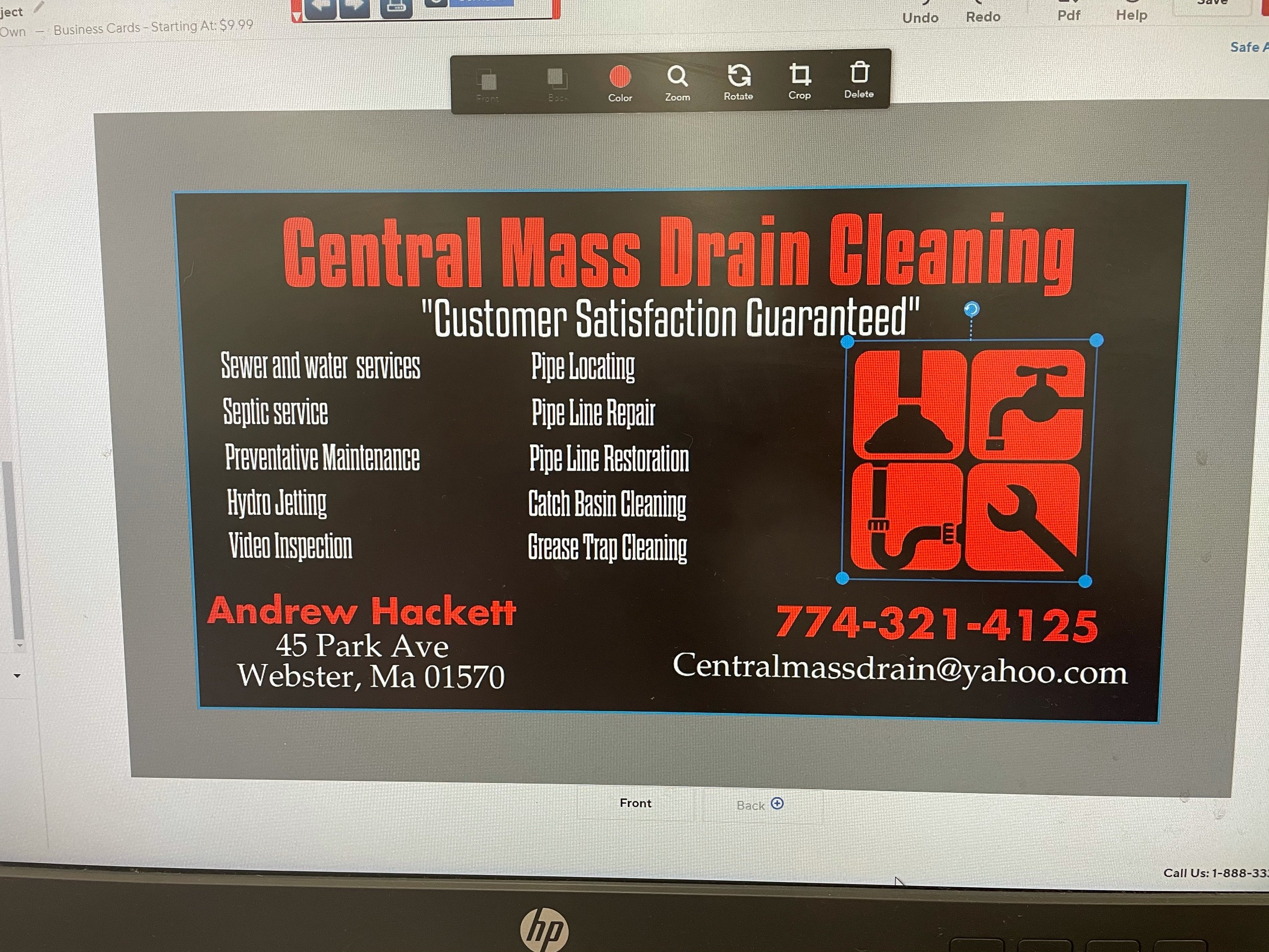 Central Mass Drain Cleaning Logo