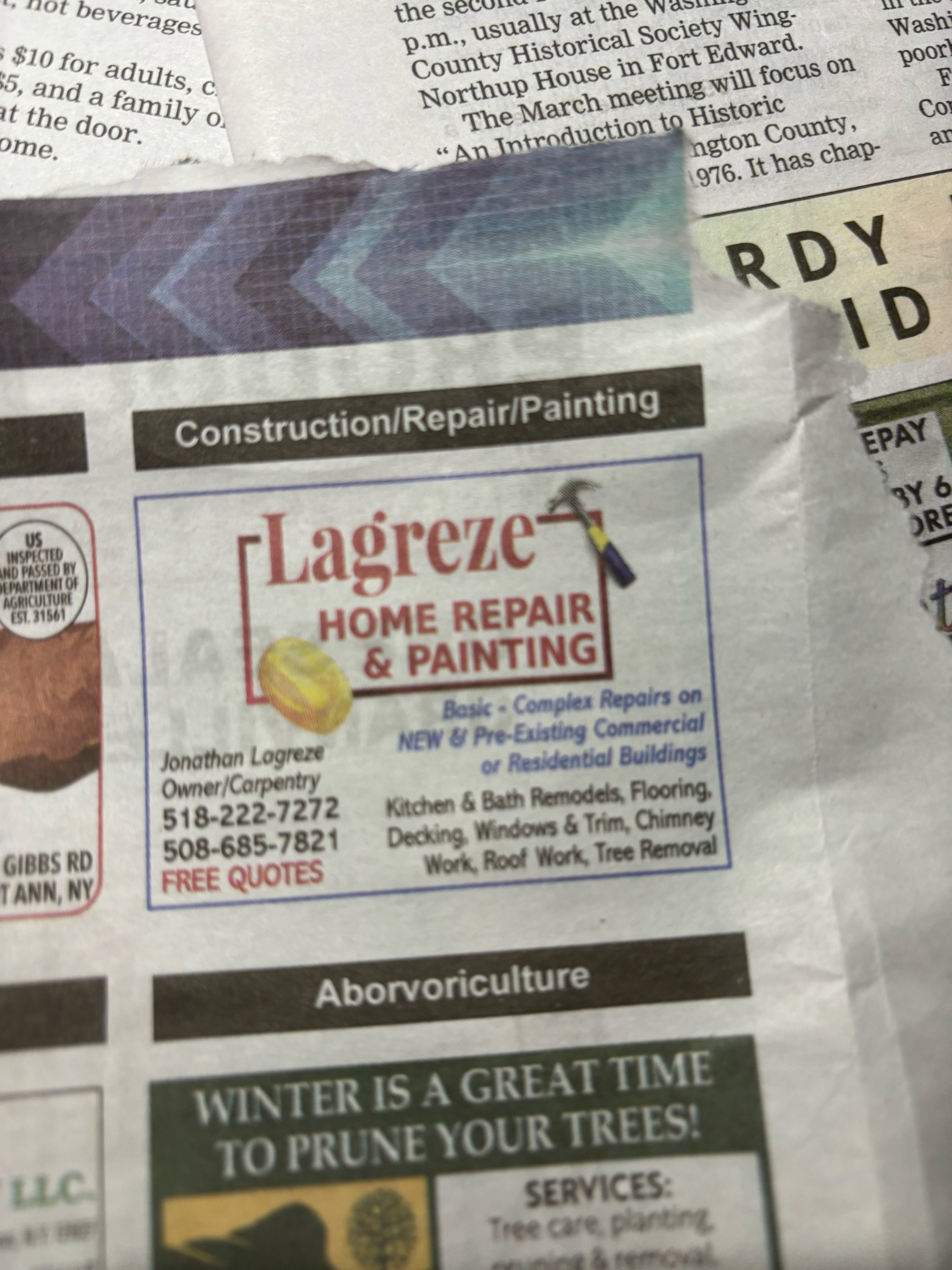 Lagreze Home Repair & Painting Logo