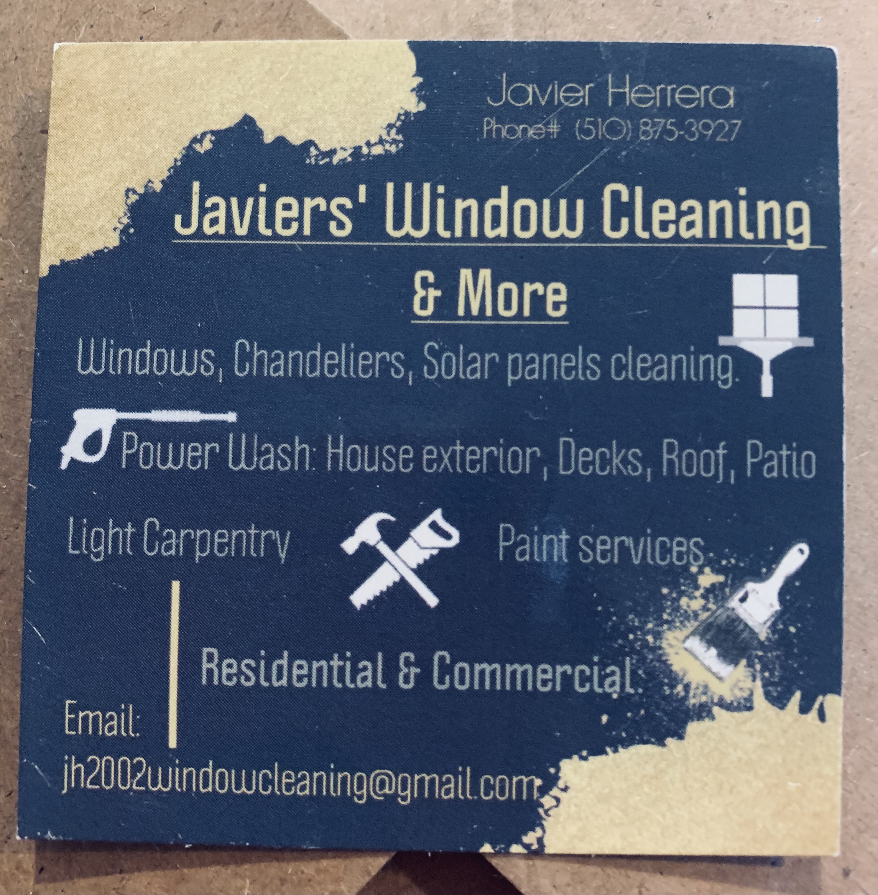 Javier's Window Cleaning & More-Unlicensed Contractor Logo