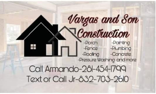 Vargas and Son Construction Logo