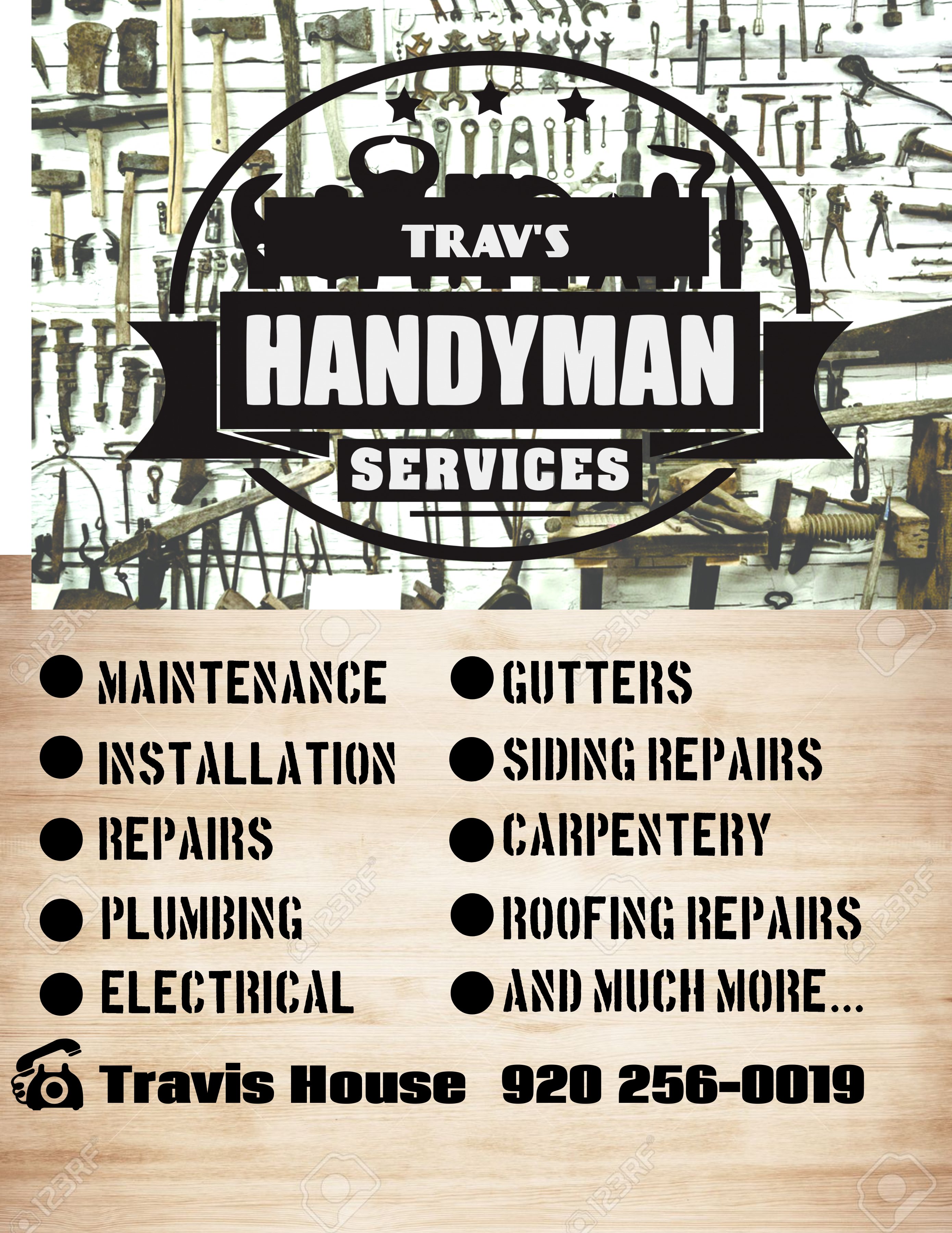 Trav's Handyman Service Logo