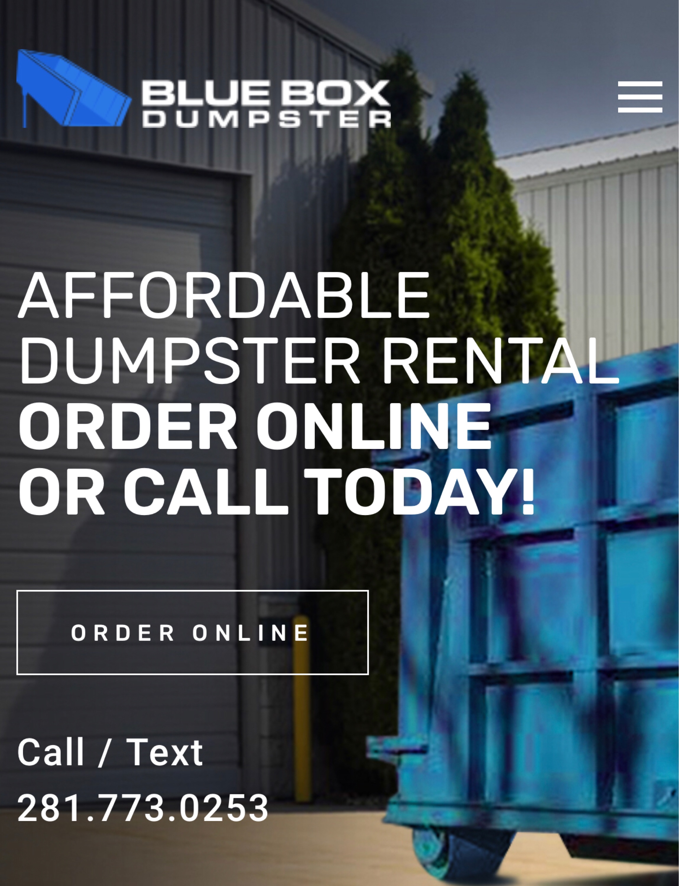 Blue Box Dumpster Rental, LLC Logo