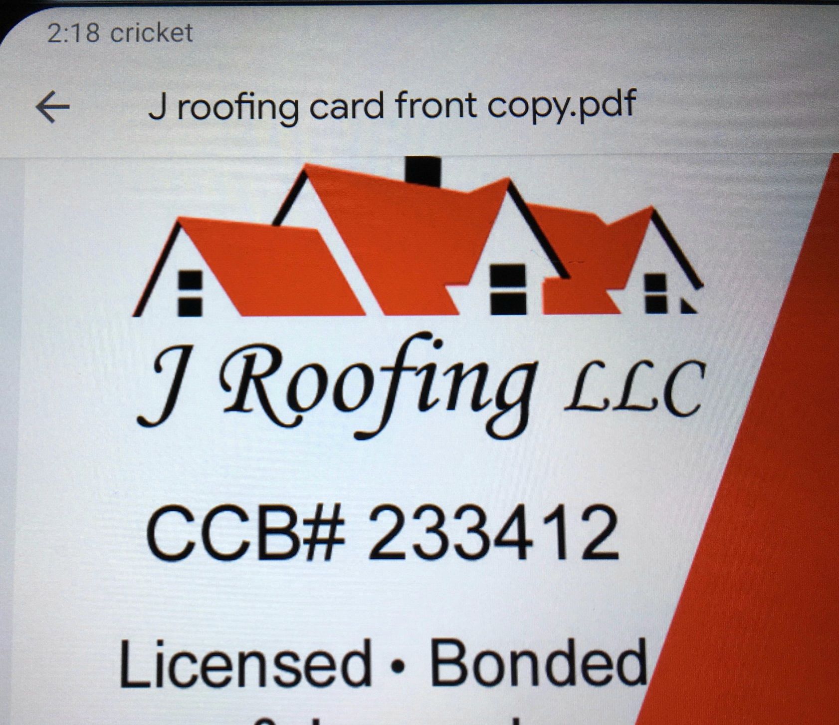 J Roofing Logo