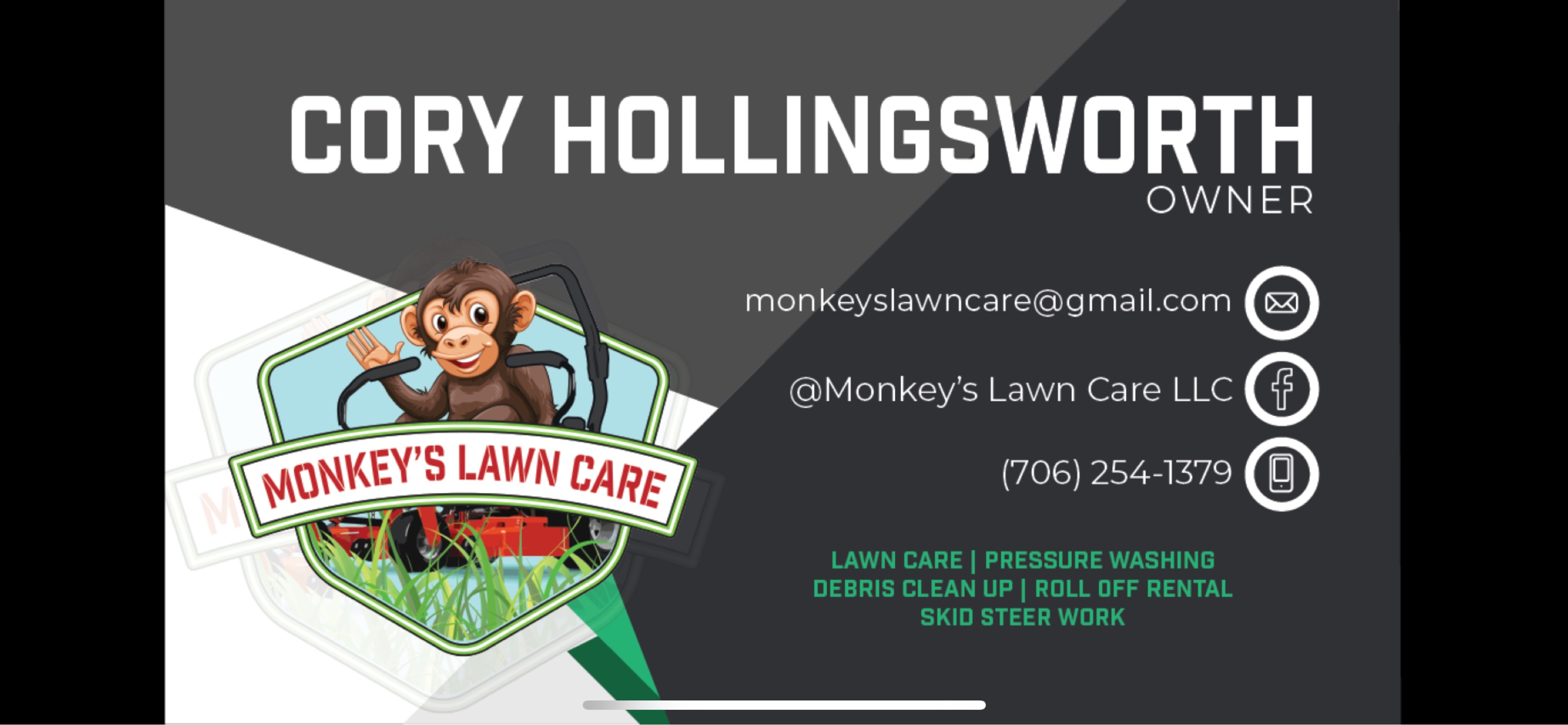 Monkeys Lawn Care Logo