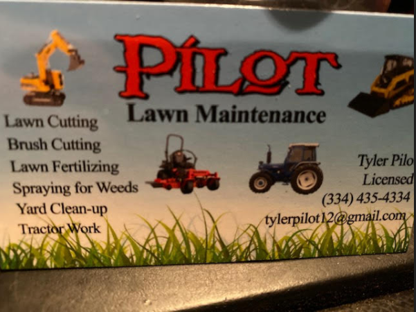 Pilot Lawn Care Logo