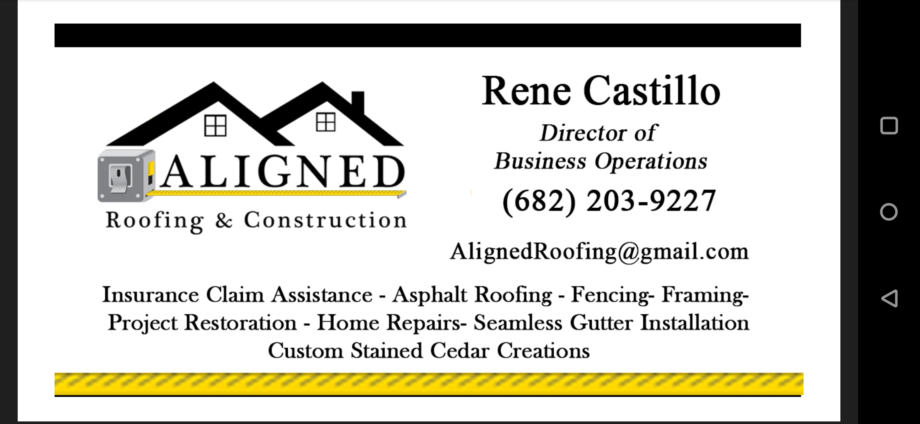 Aligned Roofing & Construction Logo