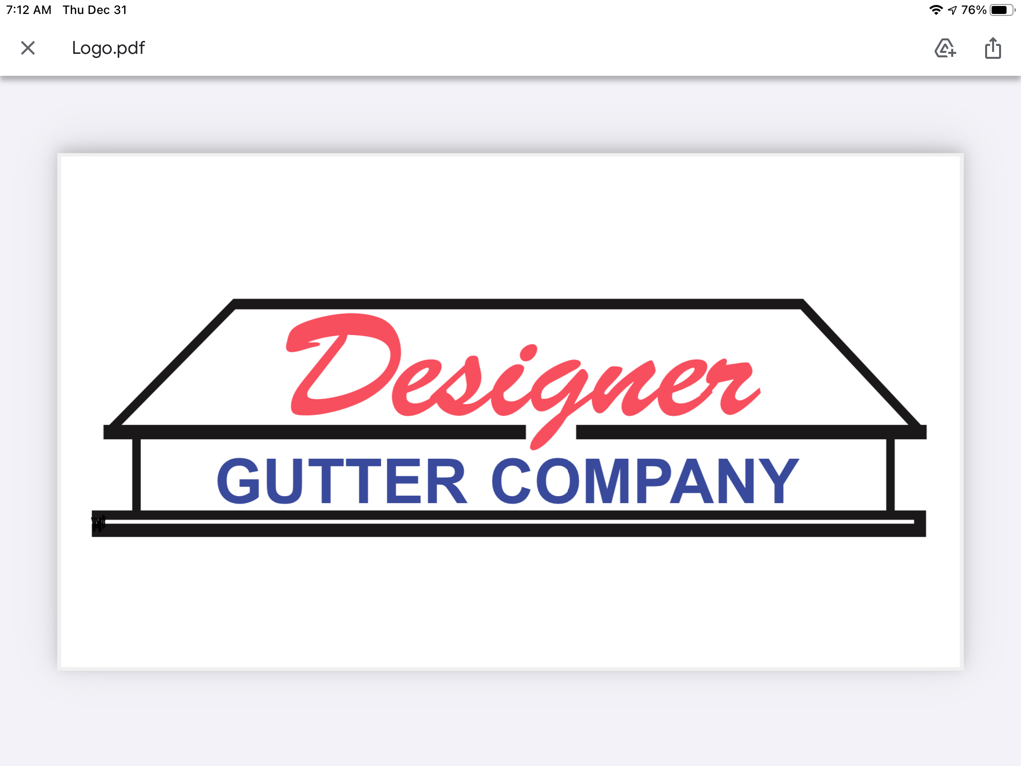Designer Gutter Company Logo