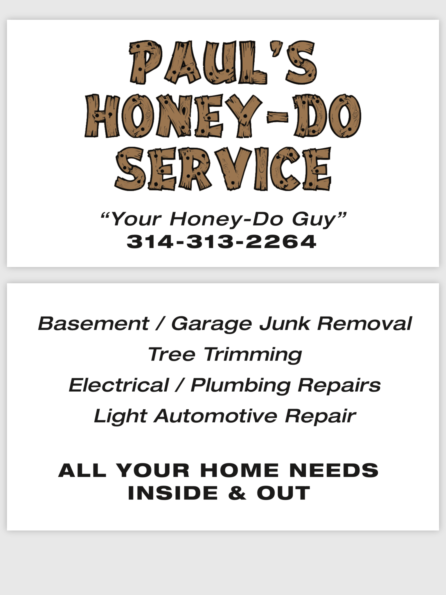 Pauls Honey Do Service Logo