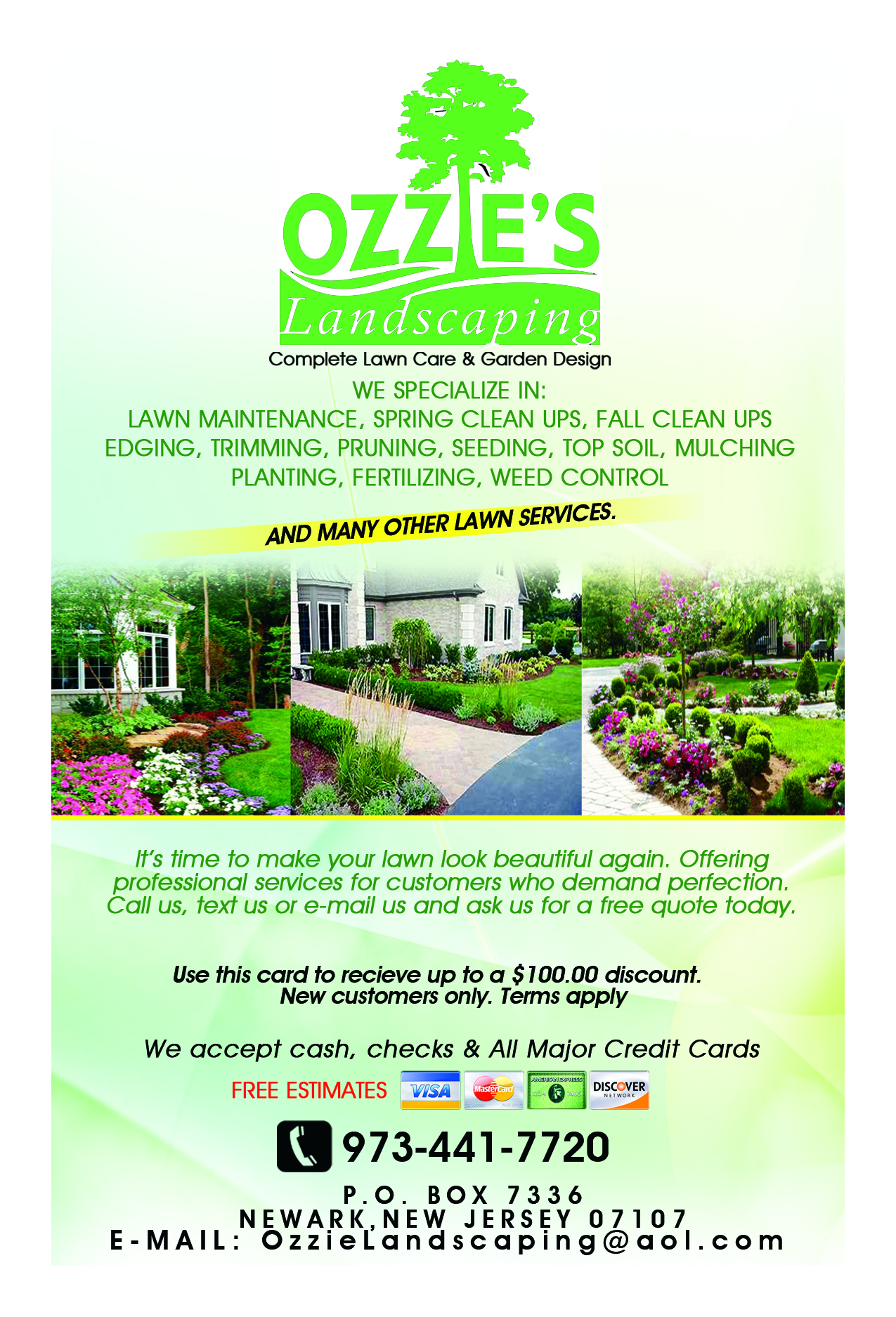 Ozzie's Landscaping Inc. Logo