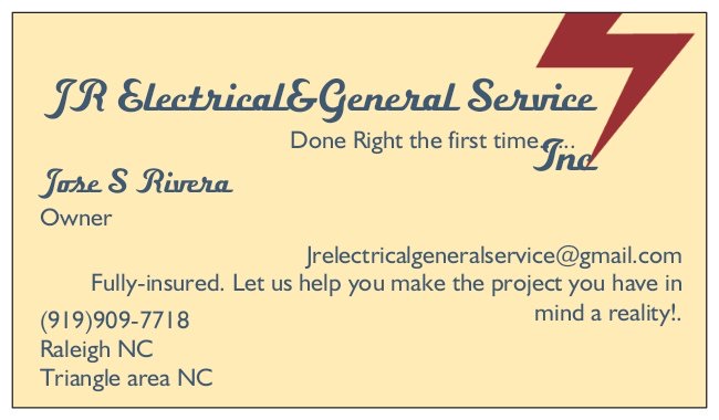 JR Electrical & General Service, Inc. Logo