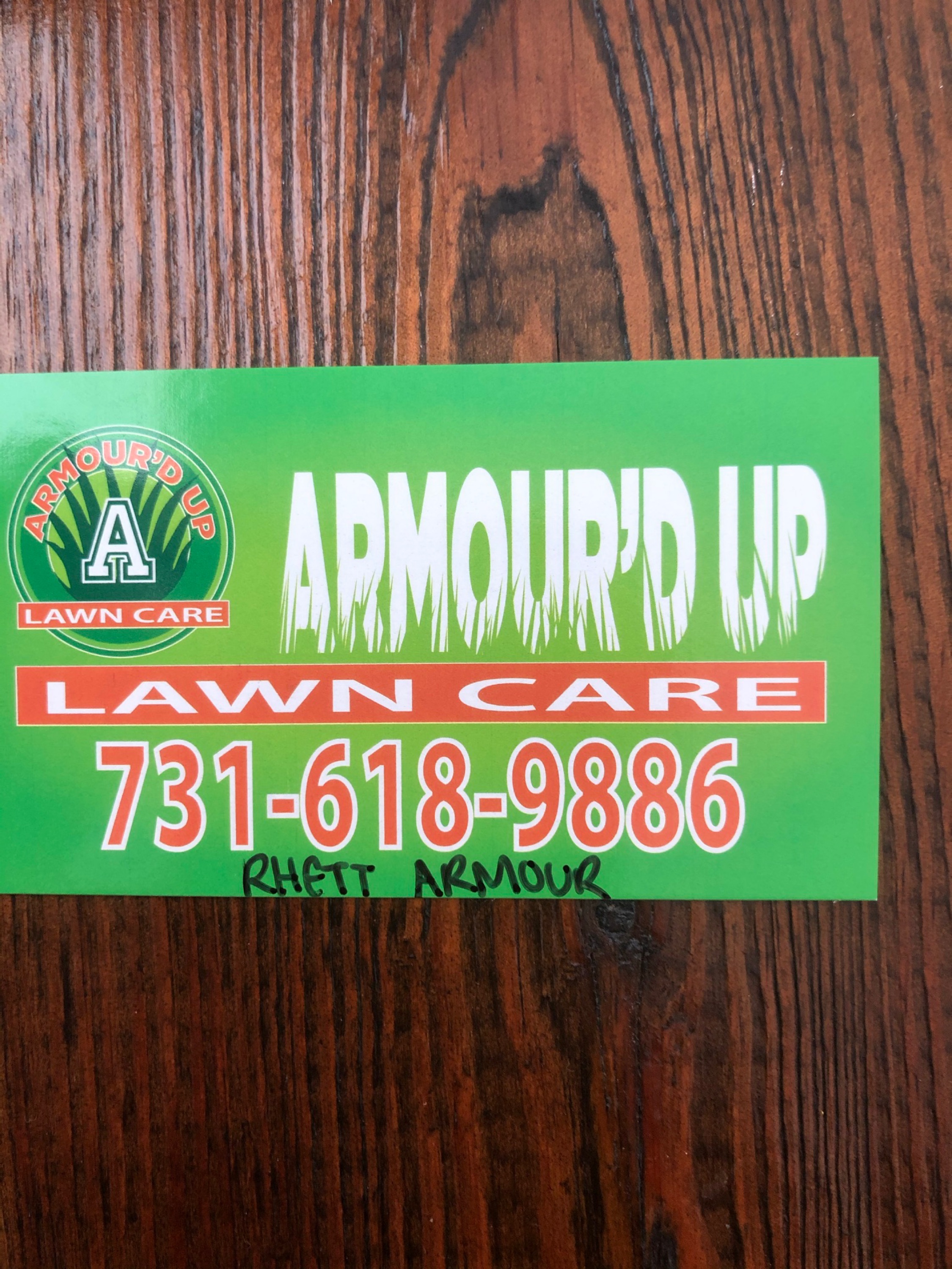 Armour'd Up Lawn Care Logo