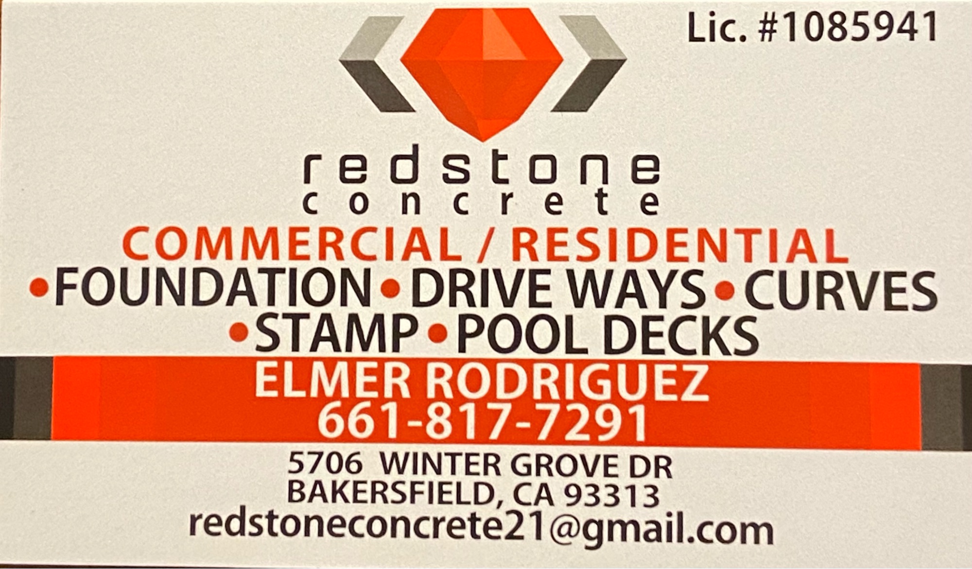 Red Stone Concrete Logo