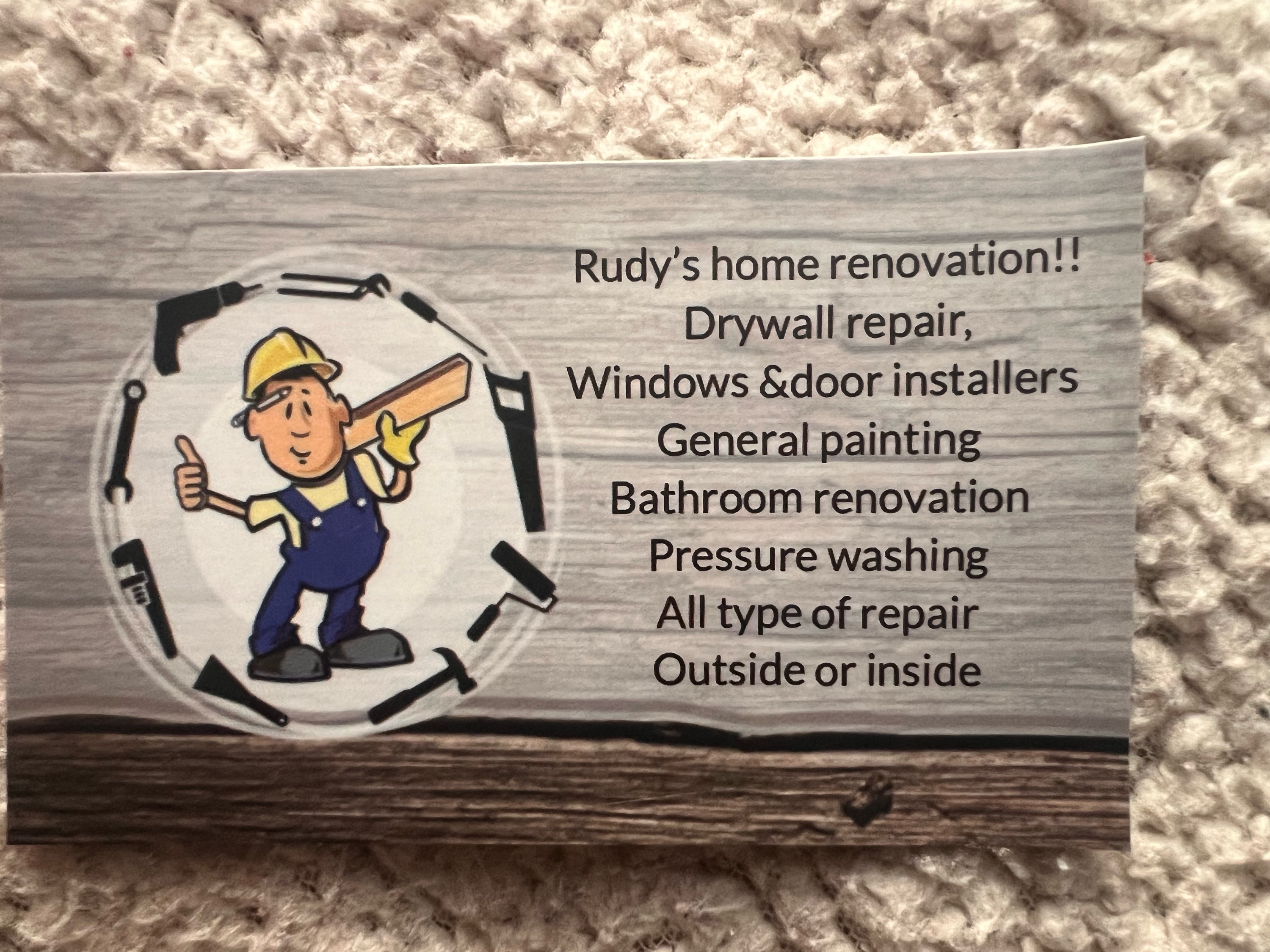 Rudys Home Renovation Logo
