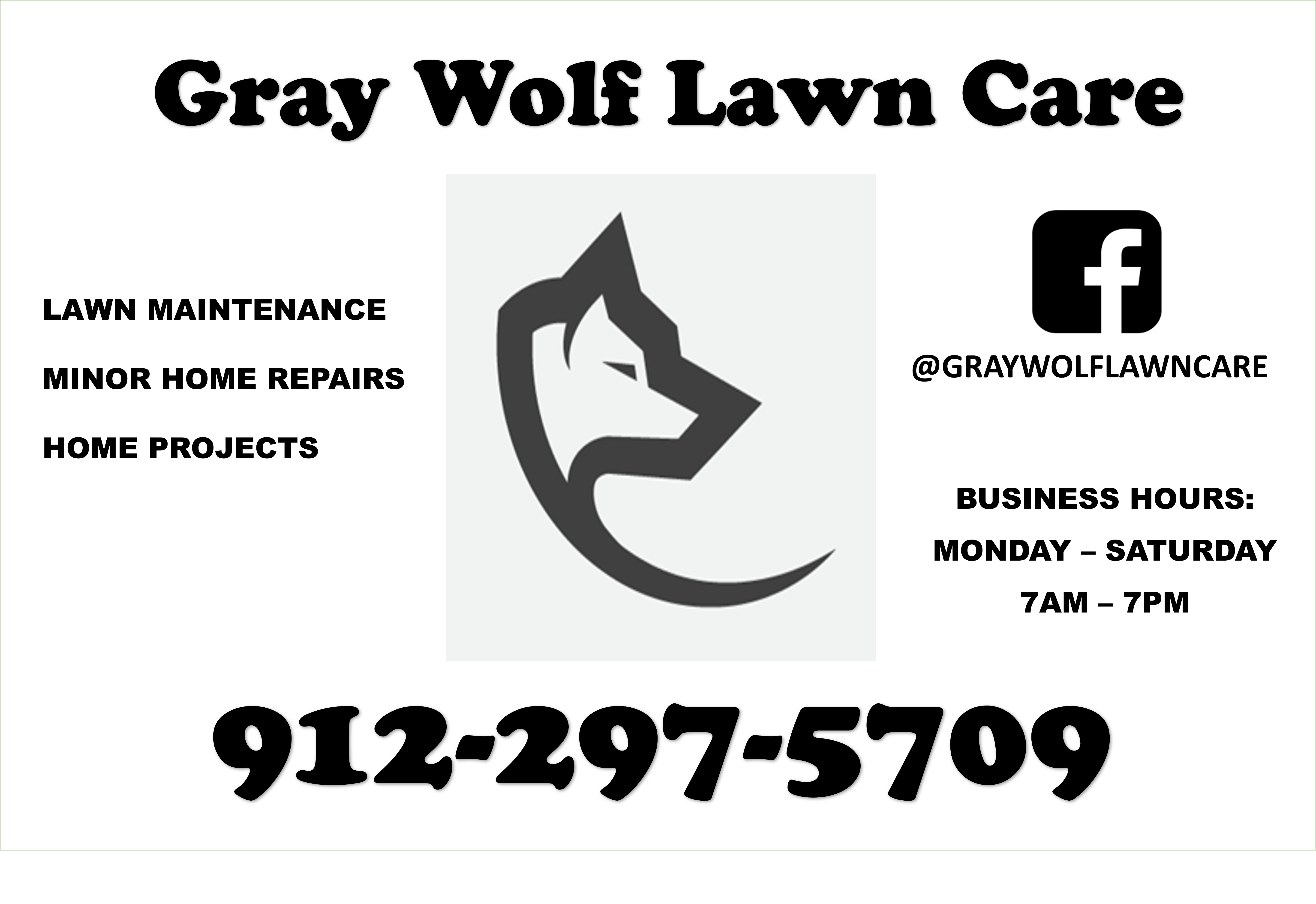 Gray Wolf Lawn Care & Home Repair Logo
