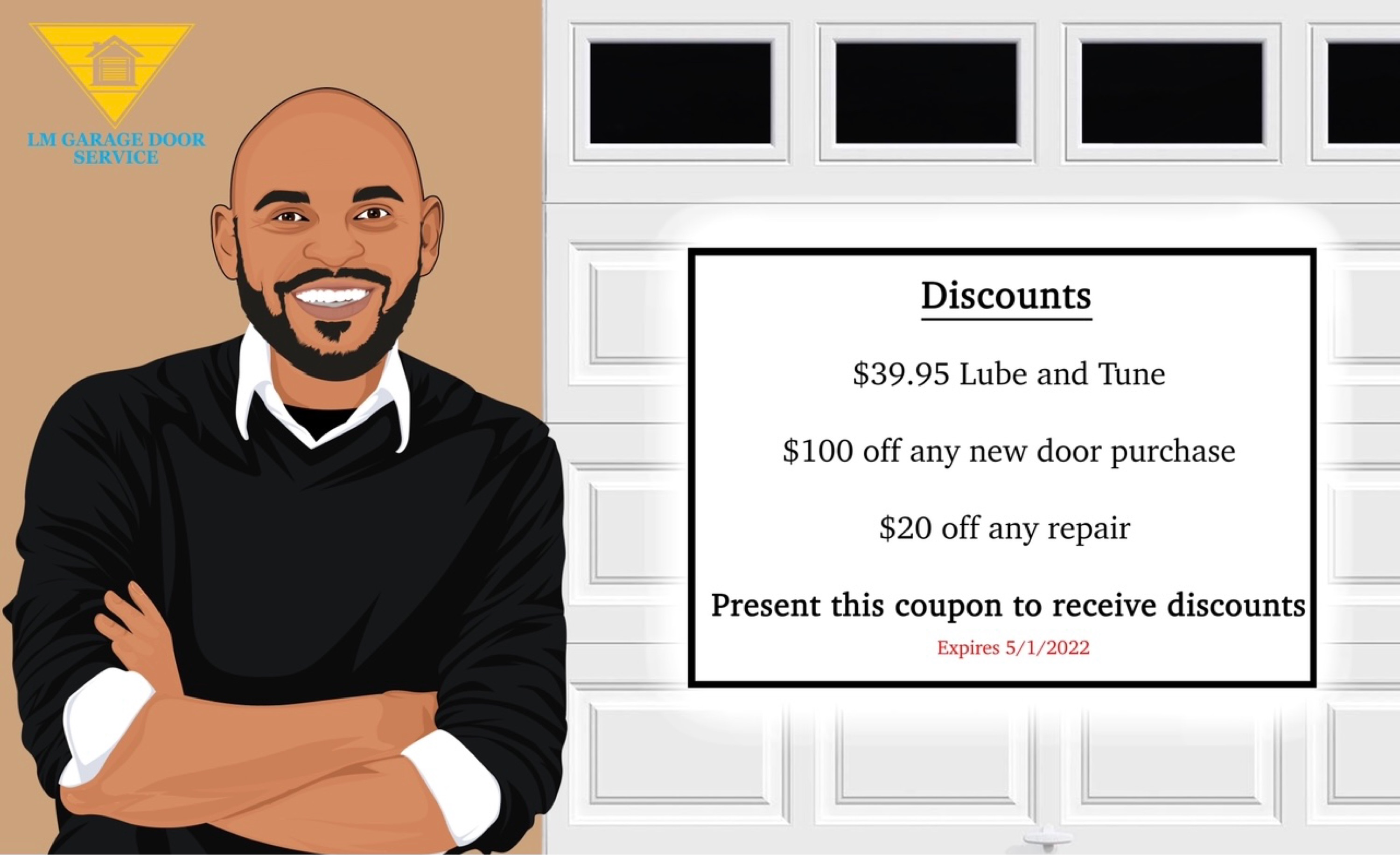 LM Garage Door Services Logo