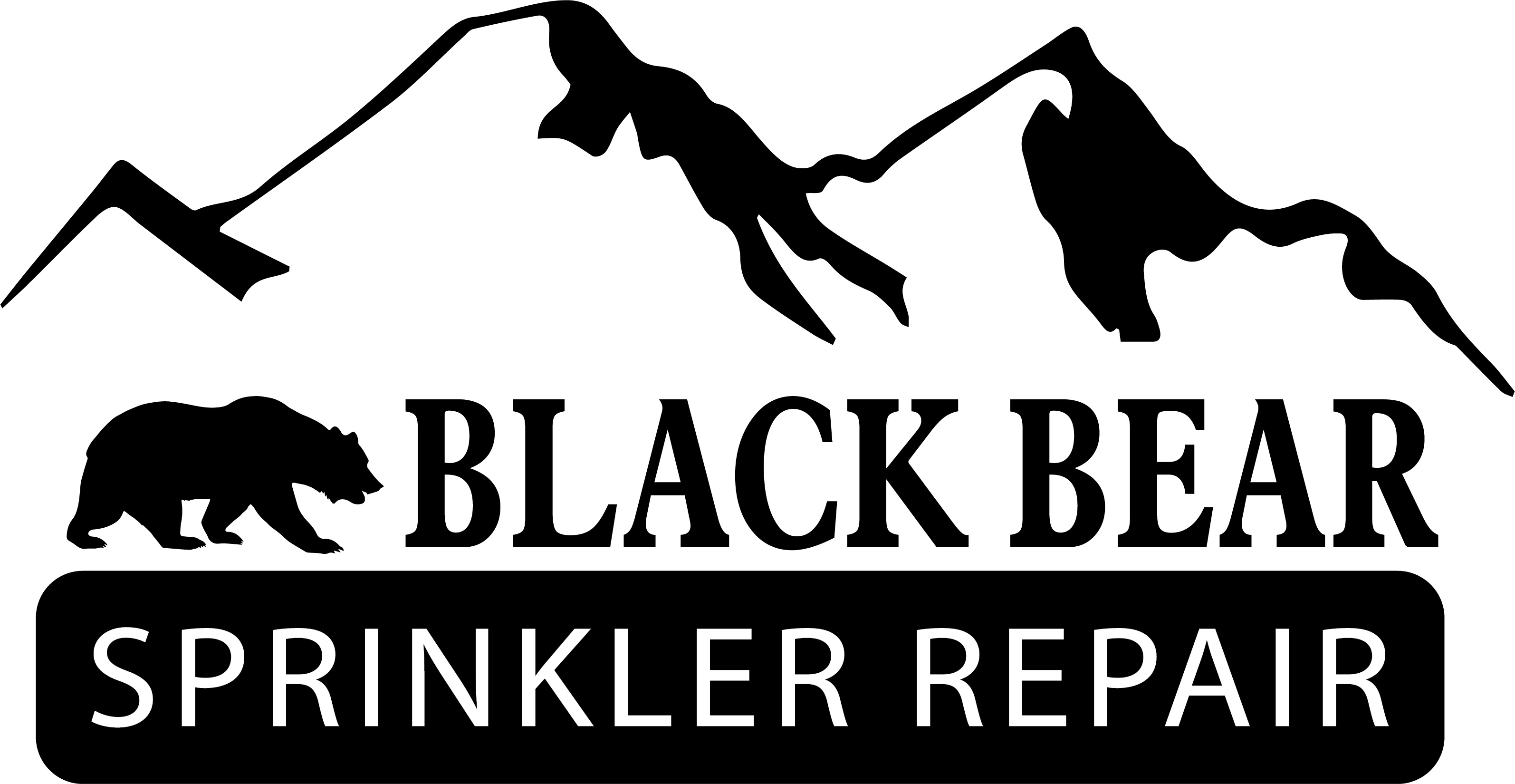 Black Bear Sprinkler Repair Logo