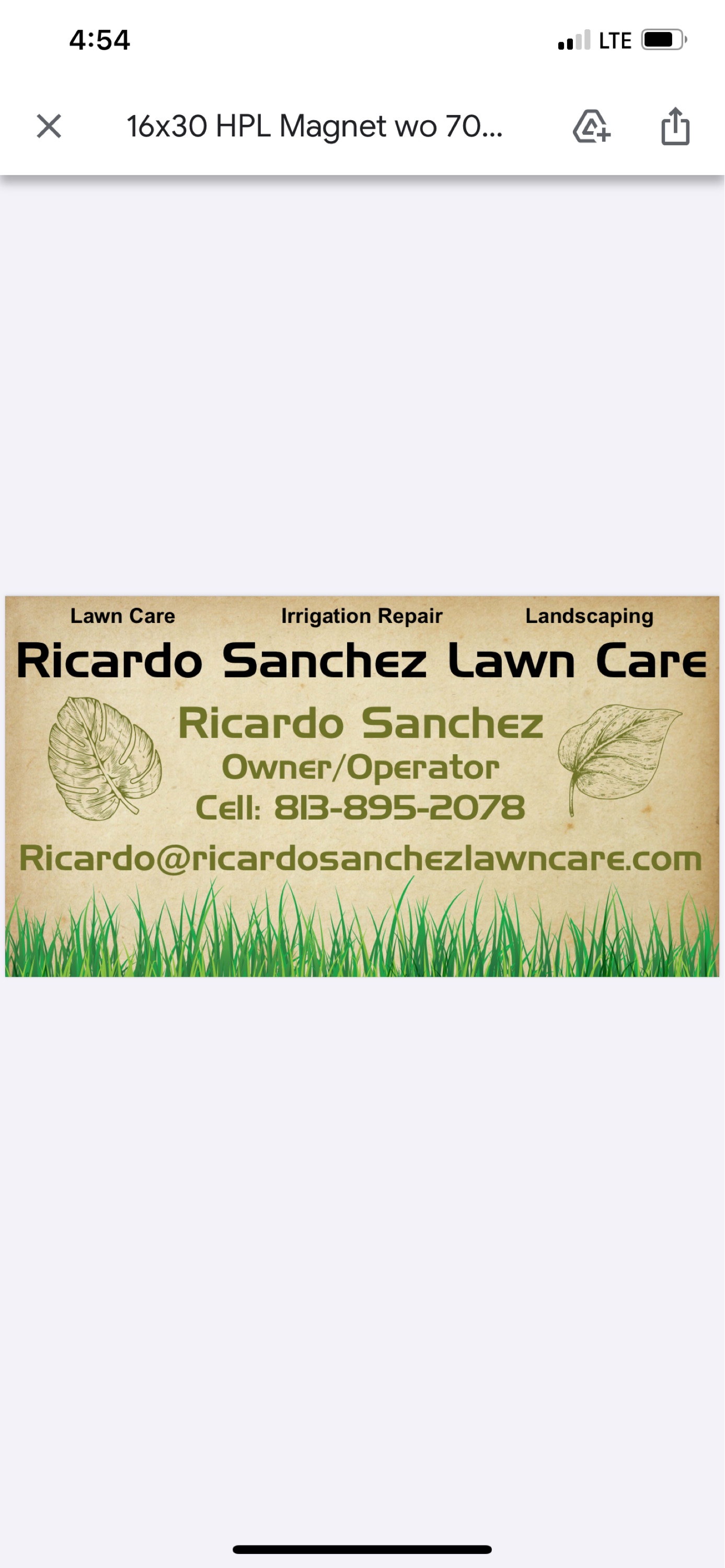 Ricardo Sanchez Lawn Care Logo