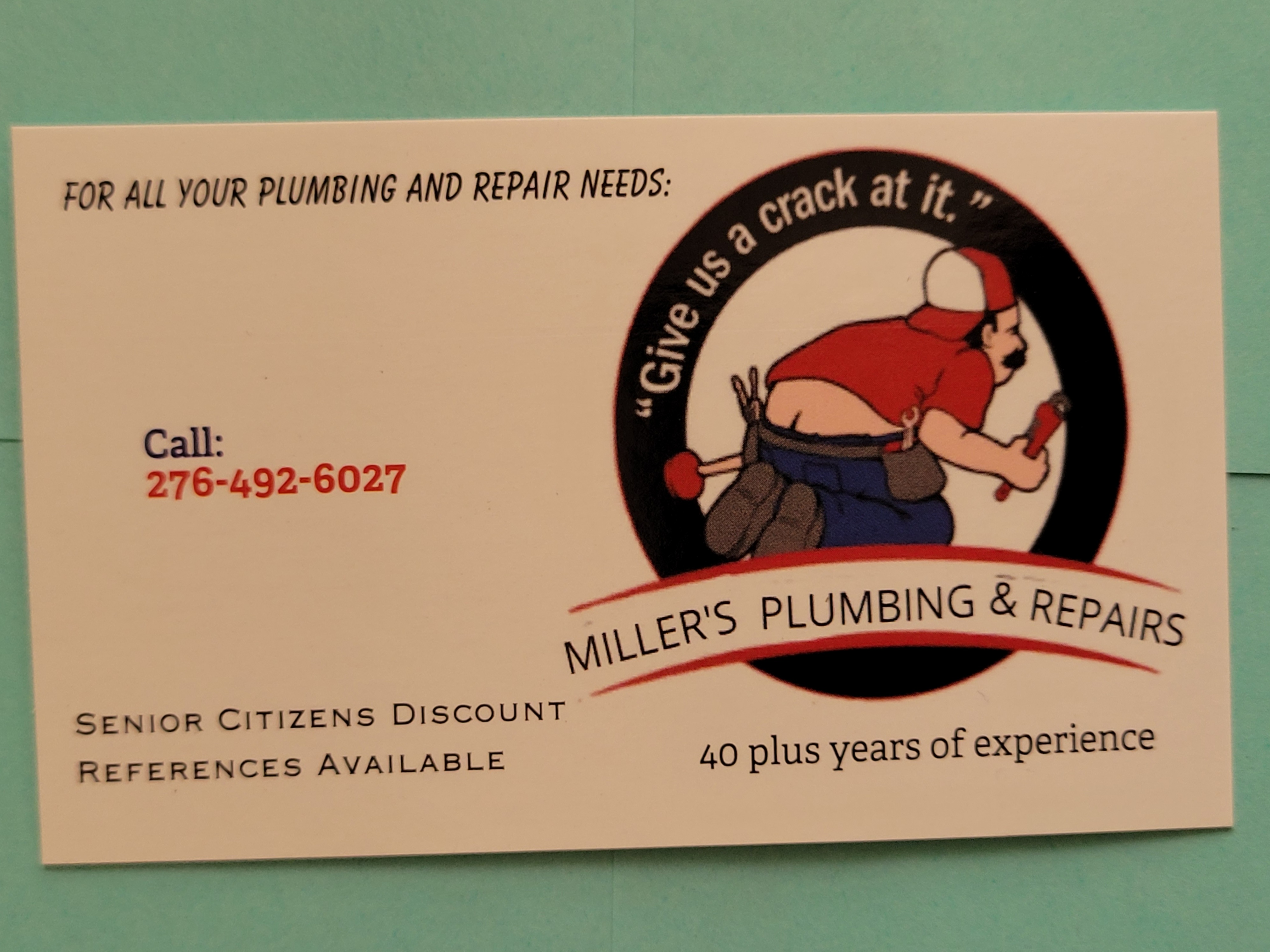 Miller's Plumbing and Repairs Logo