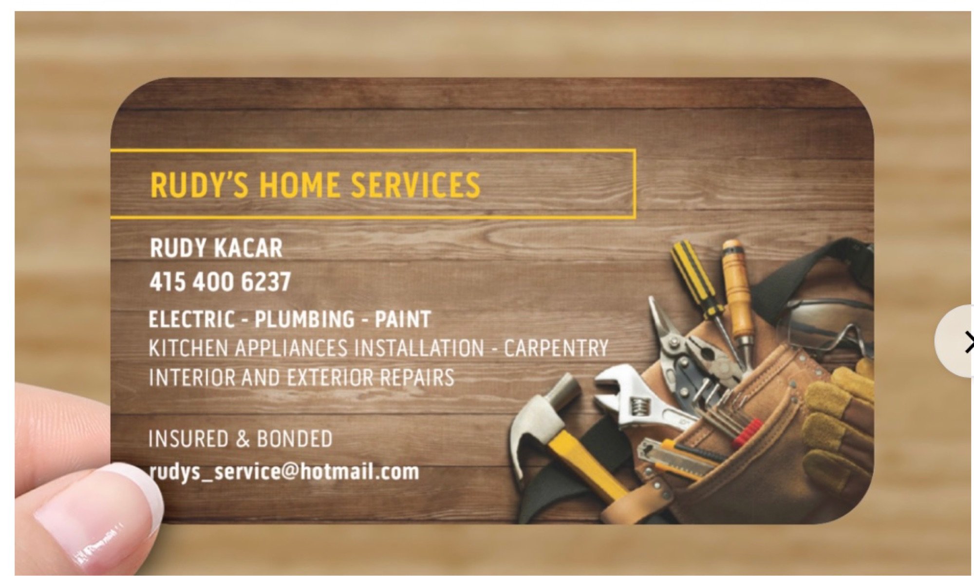 Rudy's Home Services - Unlicensed Contractor Logo