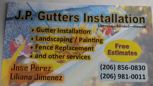 J.P Gutters Installation, LLC Logo