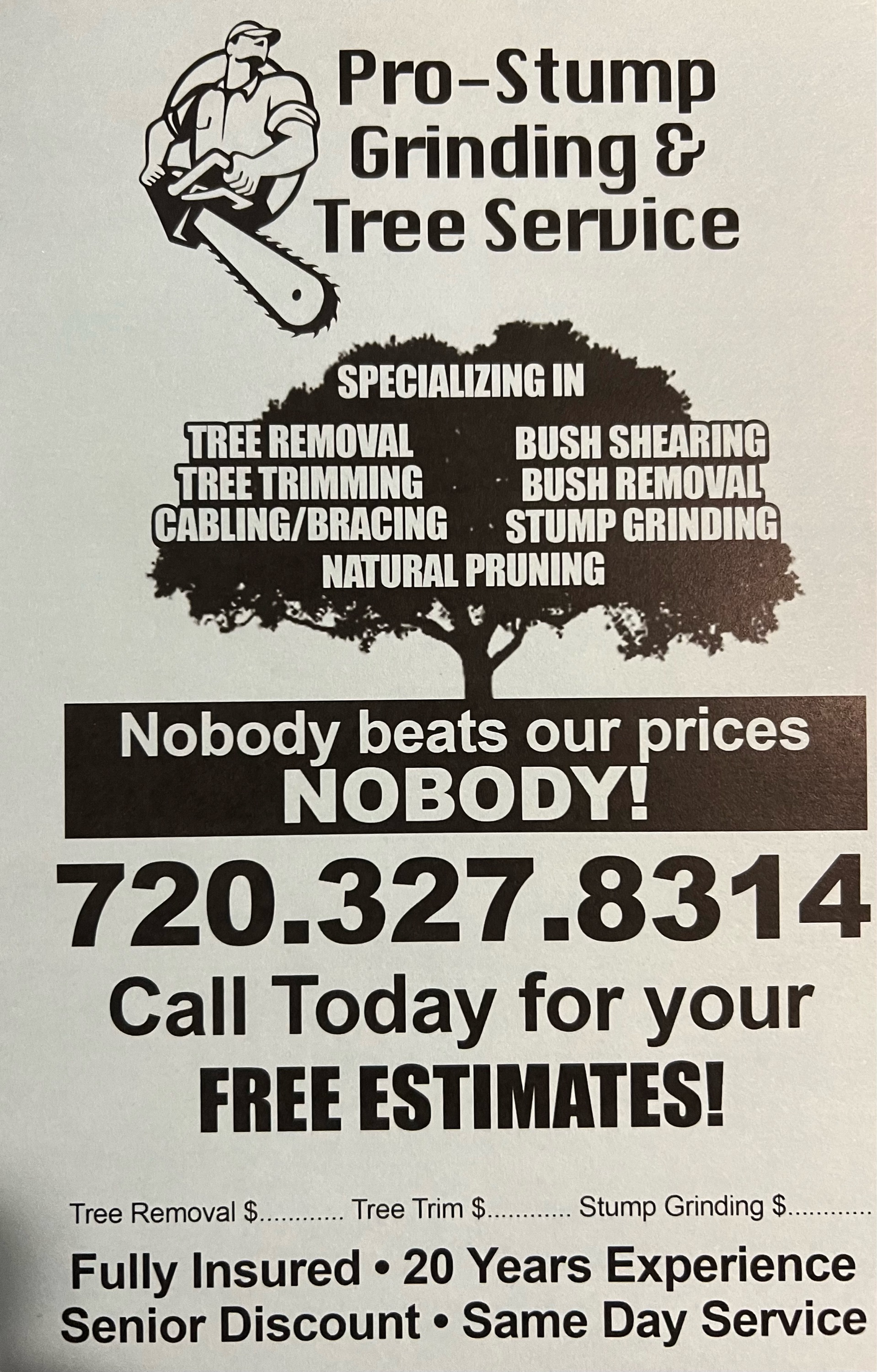 Pro Stump Grinding and More Tree Service Logo