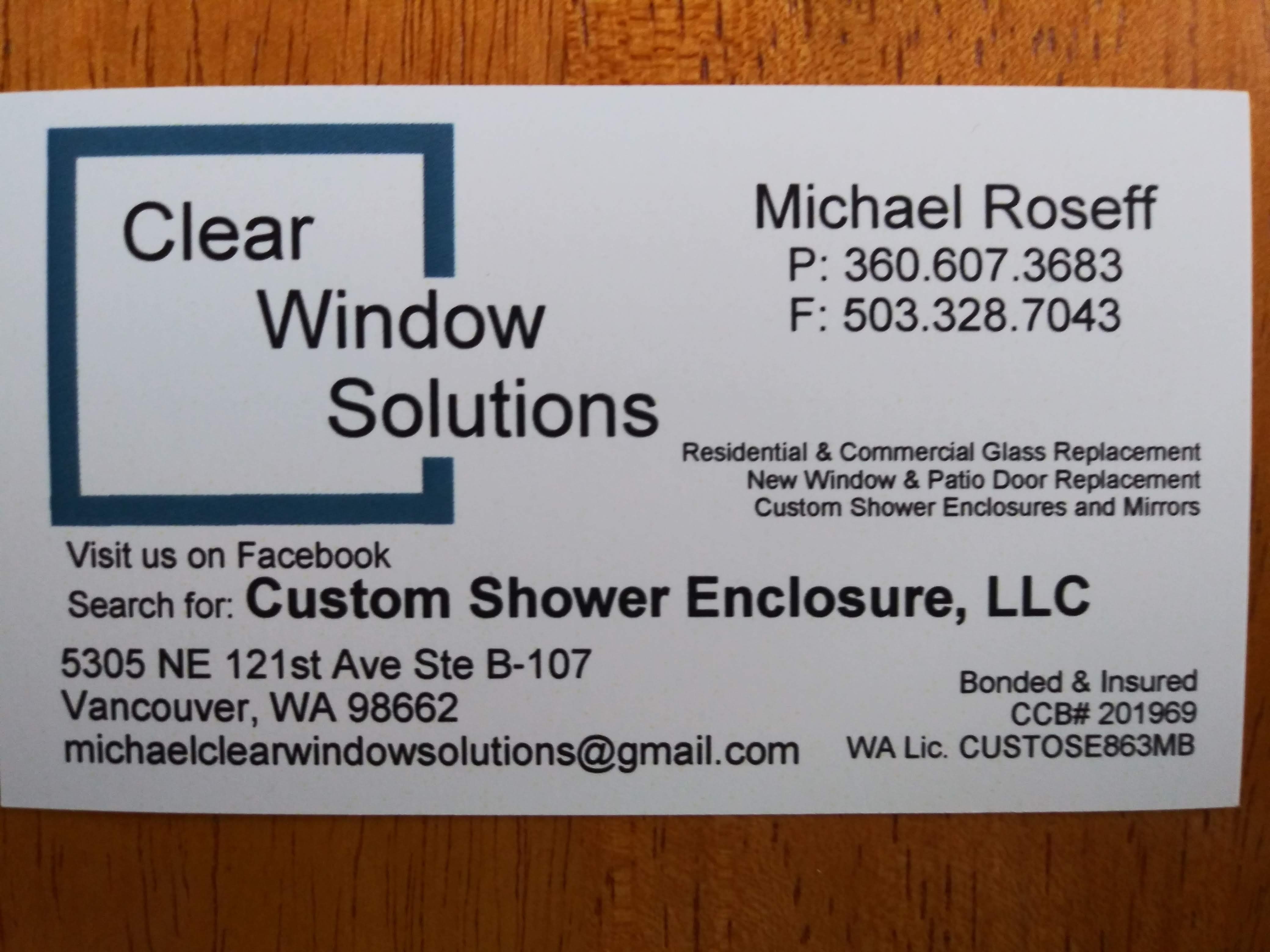 Custom Shower Enclosure LLC Logo