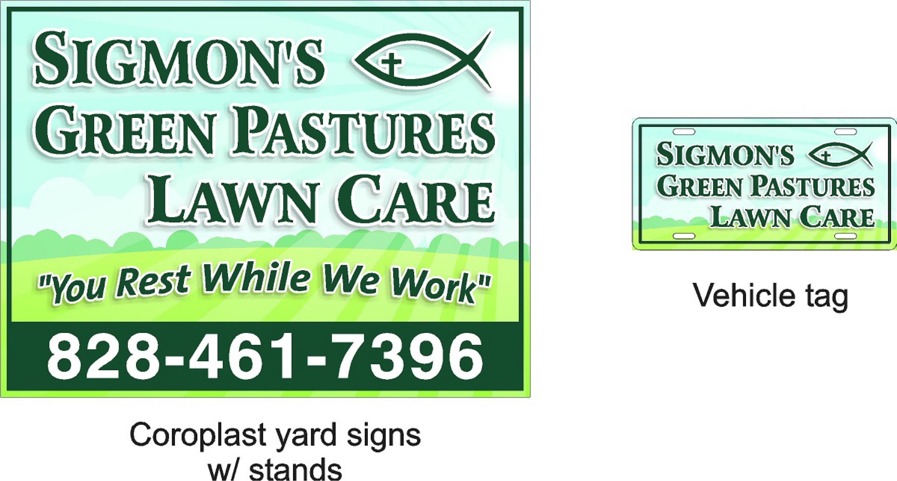 Sigmon's Green Pastures Lawn Care Logo