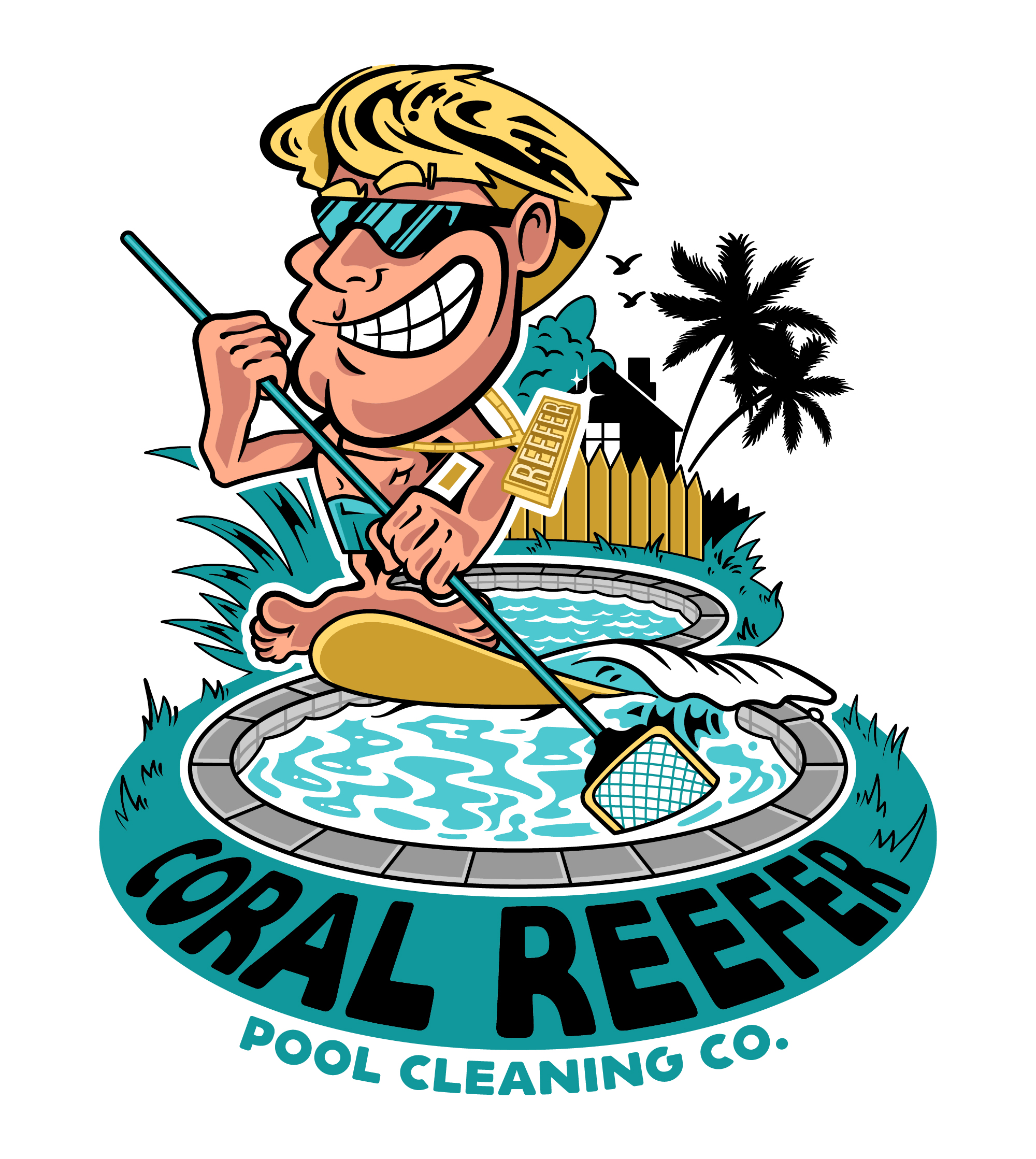 Coral Reefer Pool Cleaning Co. Logo