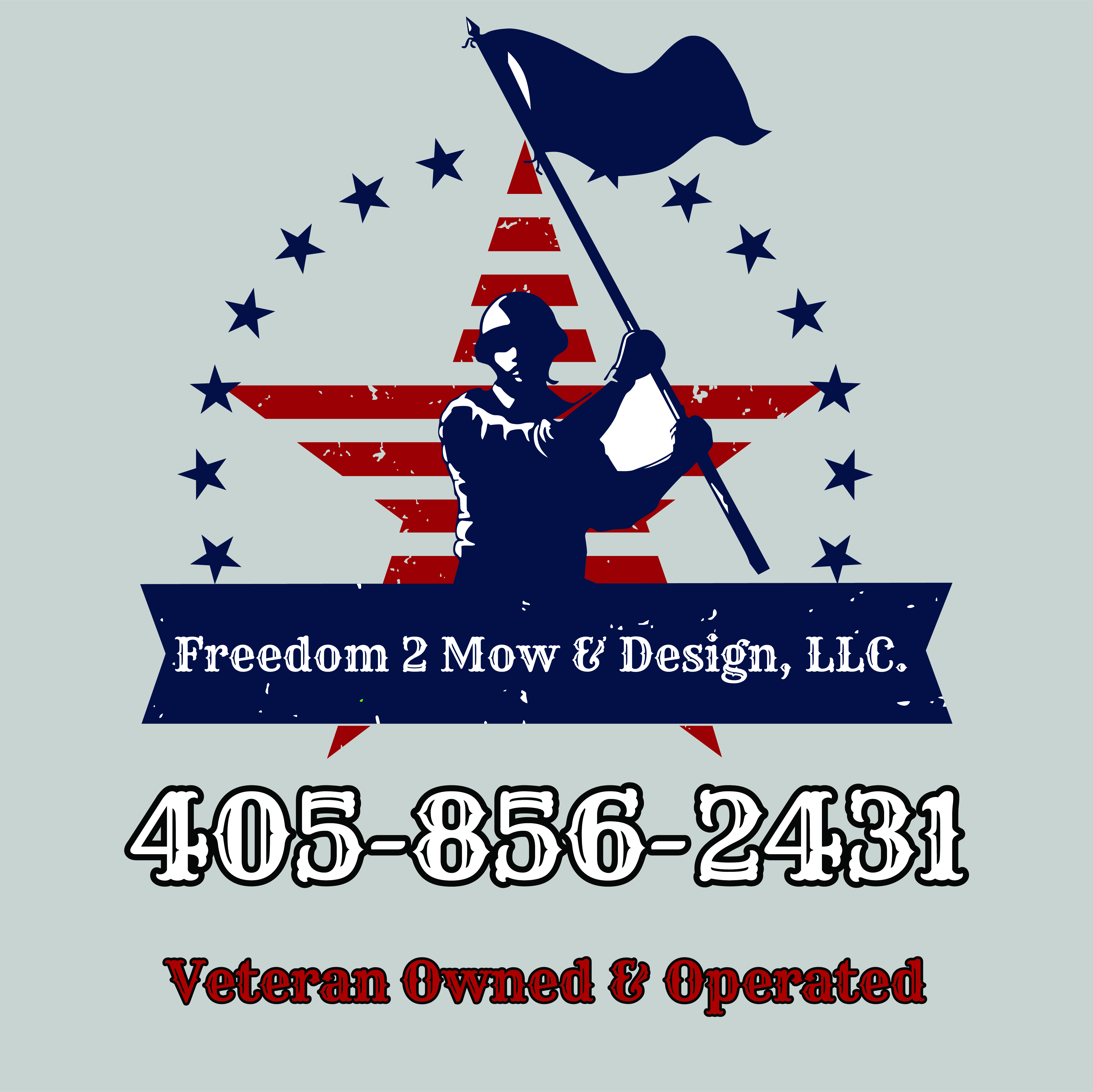 Freedom 2 Mow & Design, LLC Logo