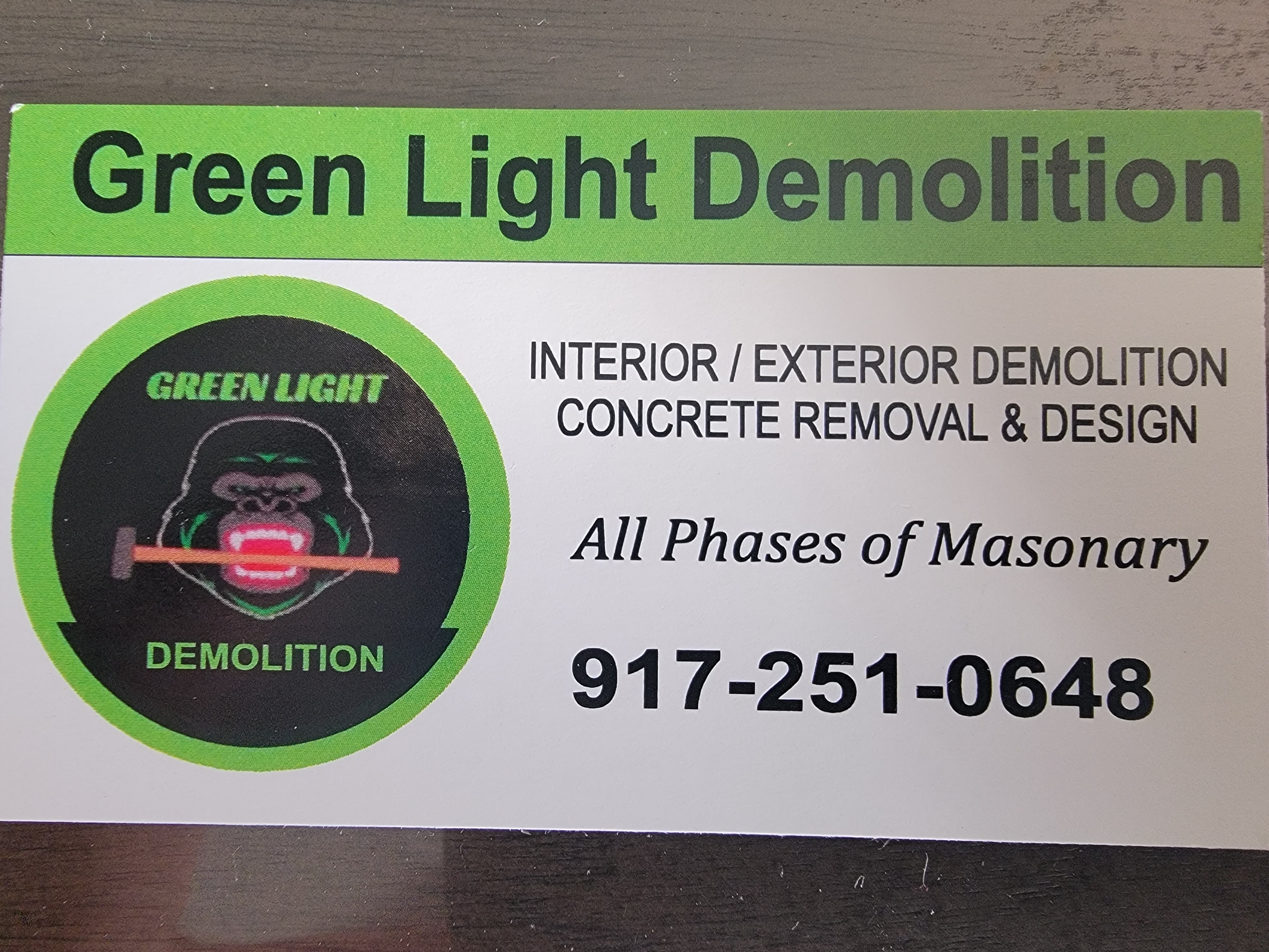 Green Light Demolition Logo