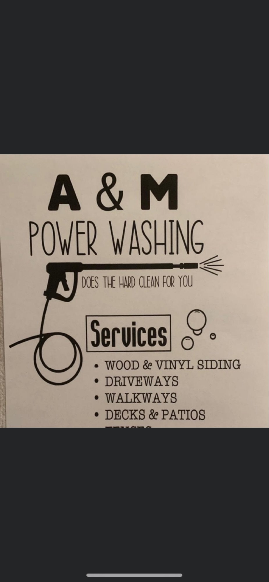 A&M Power Washing Logo