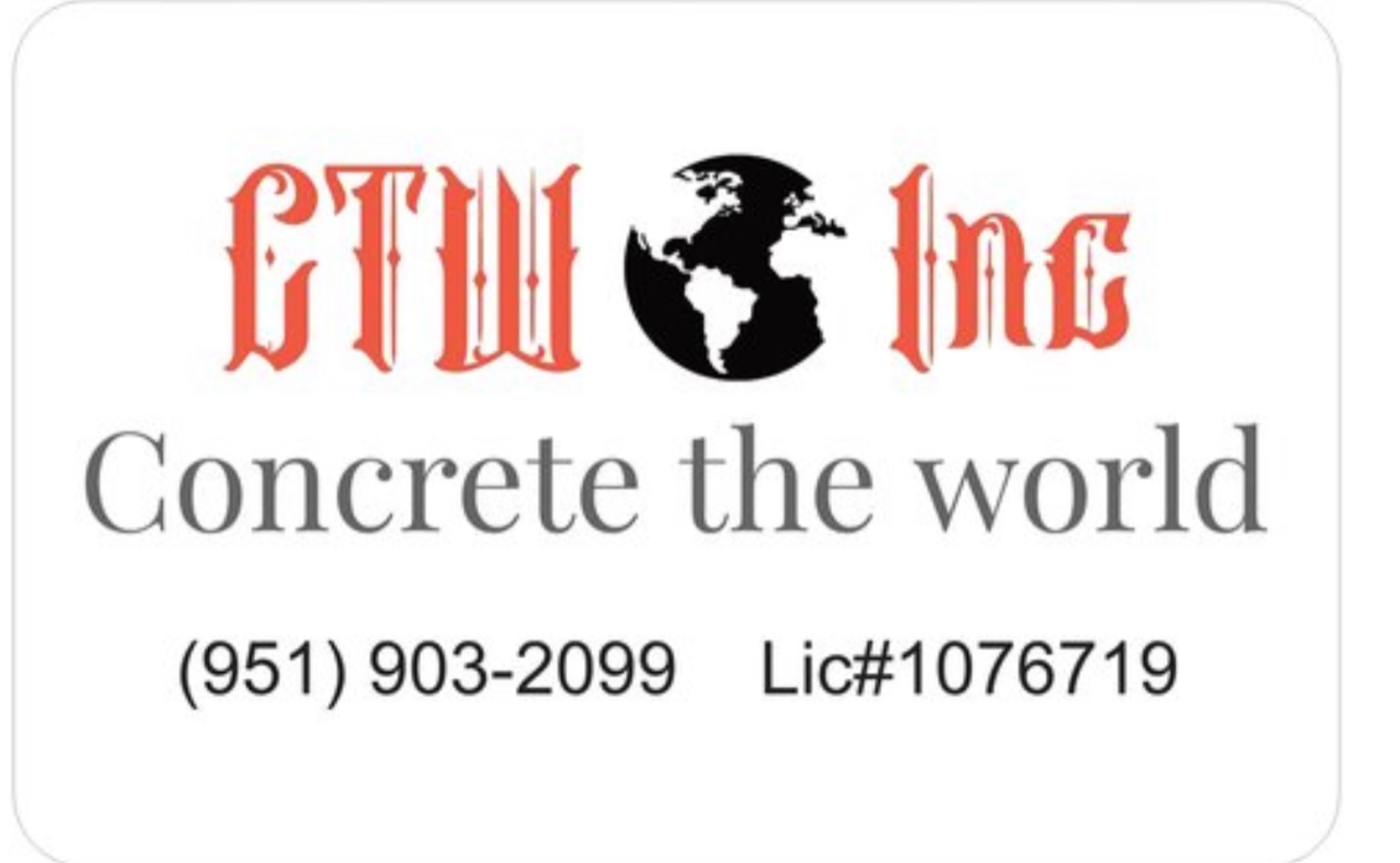 Concrete the World, Inc. Logo