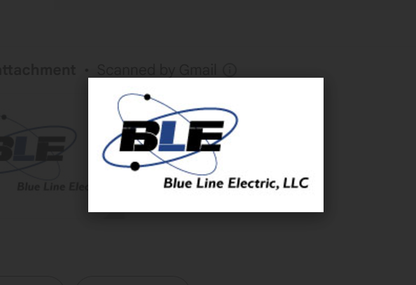 The Blue Line Electrical Company Logo