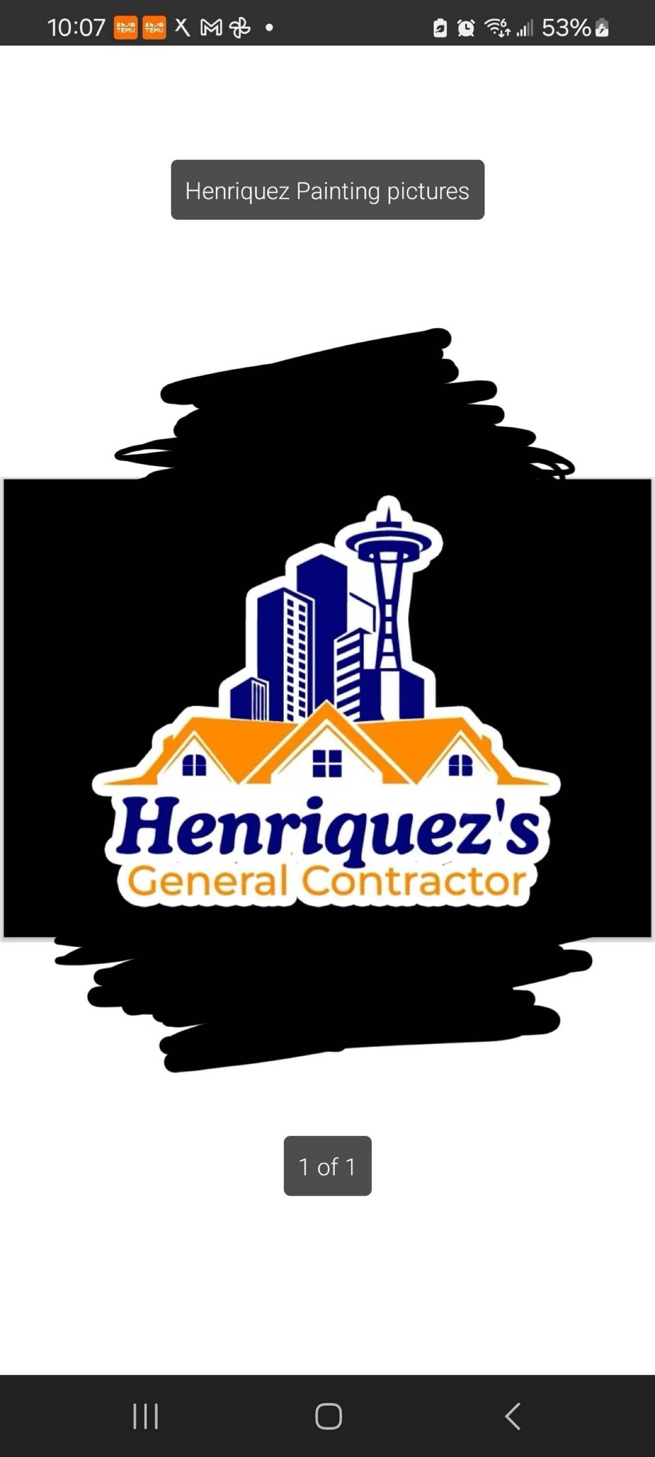 HENRIQUEZ'S PAINTING & RMDLNG Logo