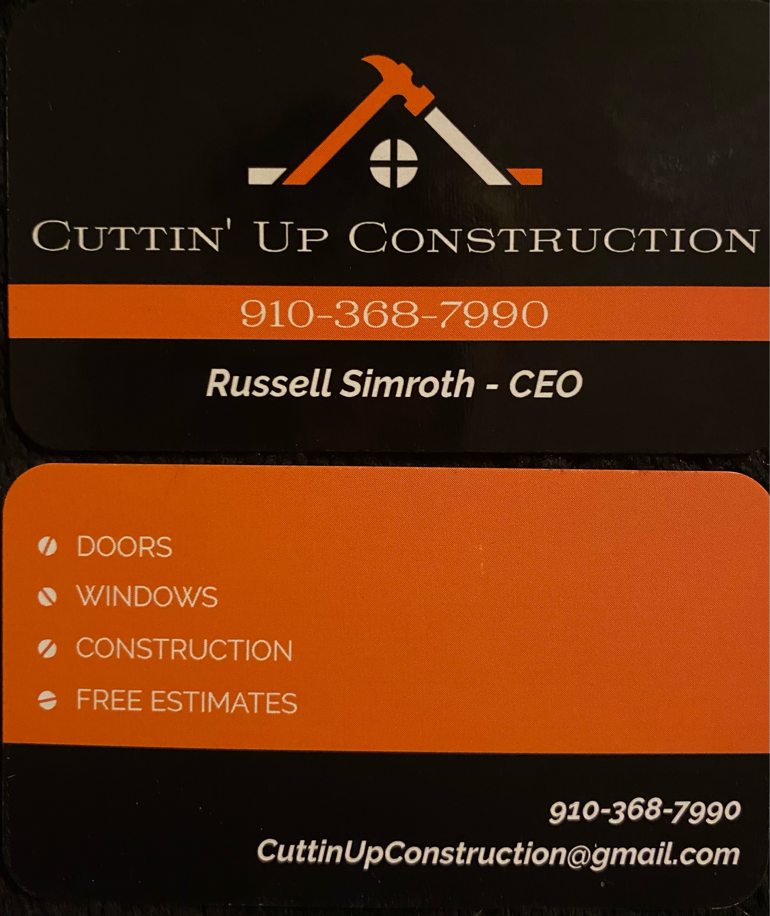 Cuttin Up Construction Logo