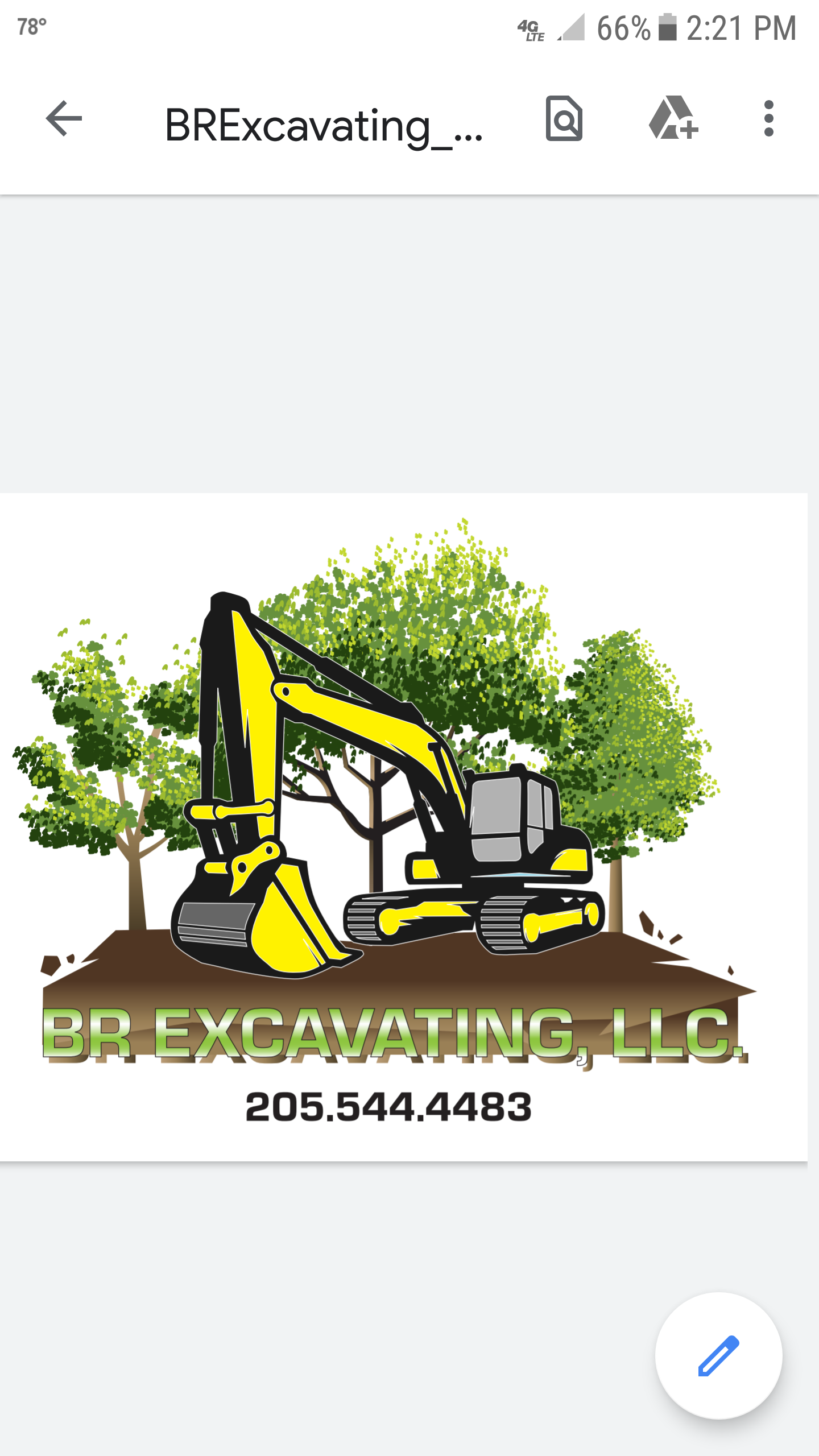 BR Excavating Logo