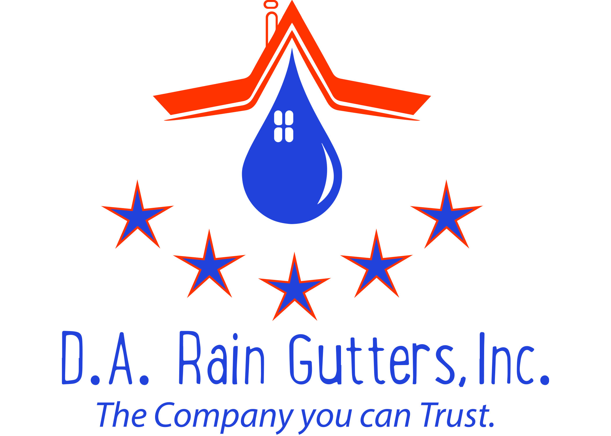 D.A. Rain Gutters, Inc. Logo