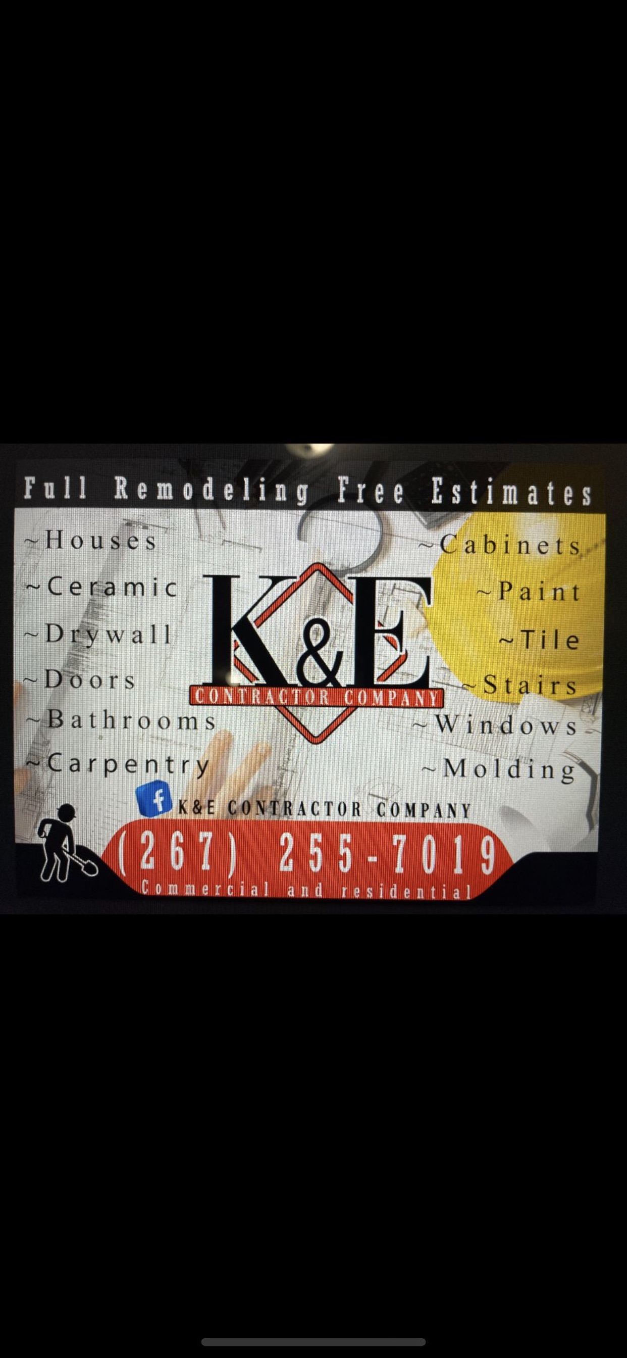K&E Contractor Company Logo