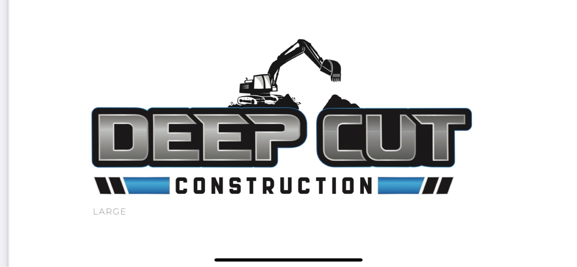 Deep Cut Construction LLC. Logo