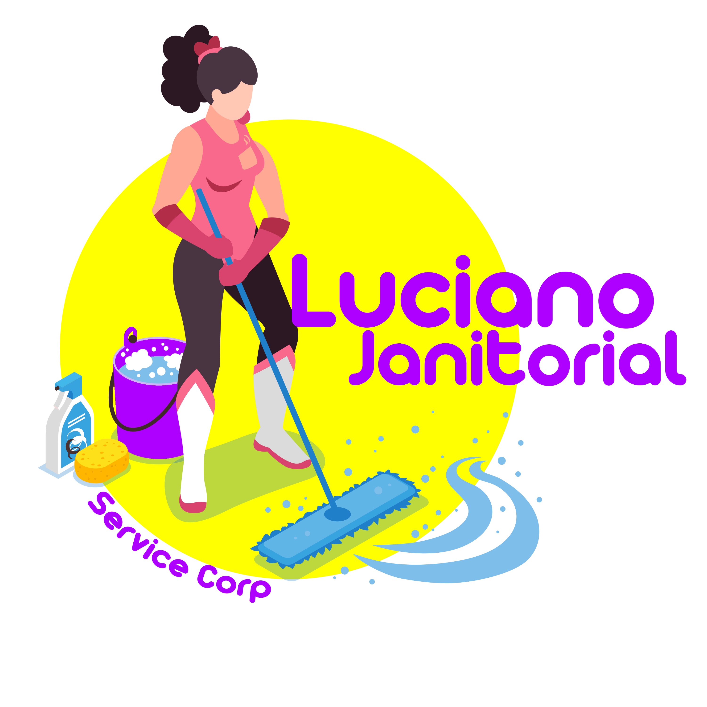 Luciano Janitorial Service Logo