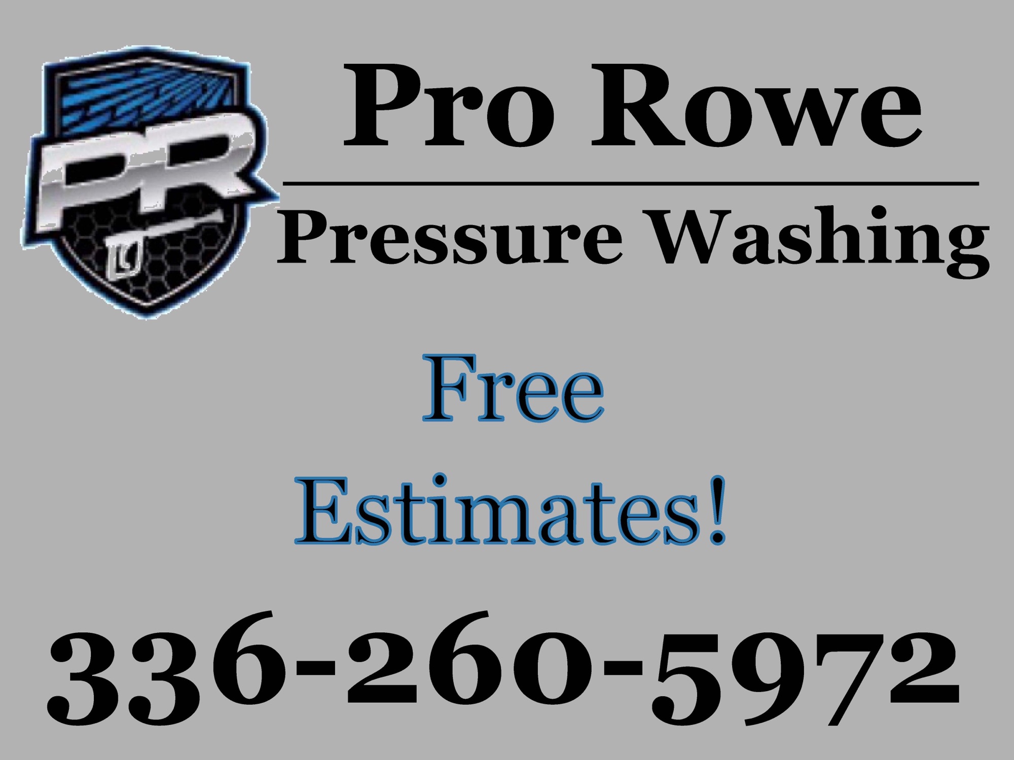 Pro Rowe Pressure Washing Logo