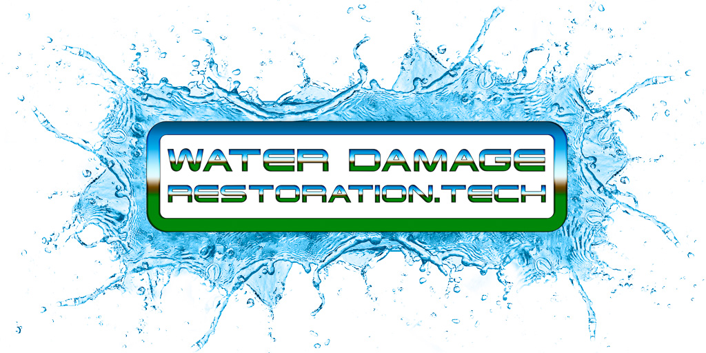 Water Damage Restoration. Tech Logo