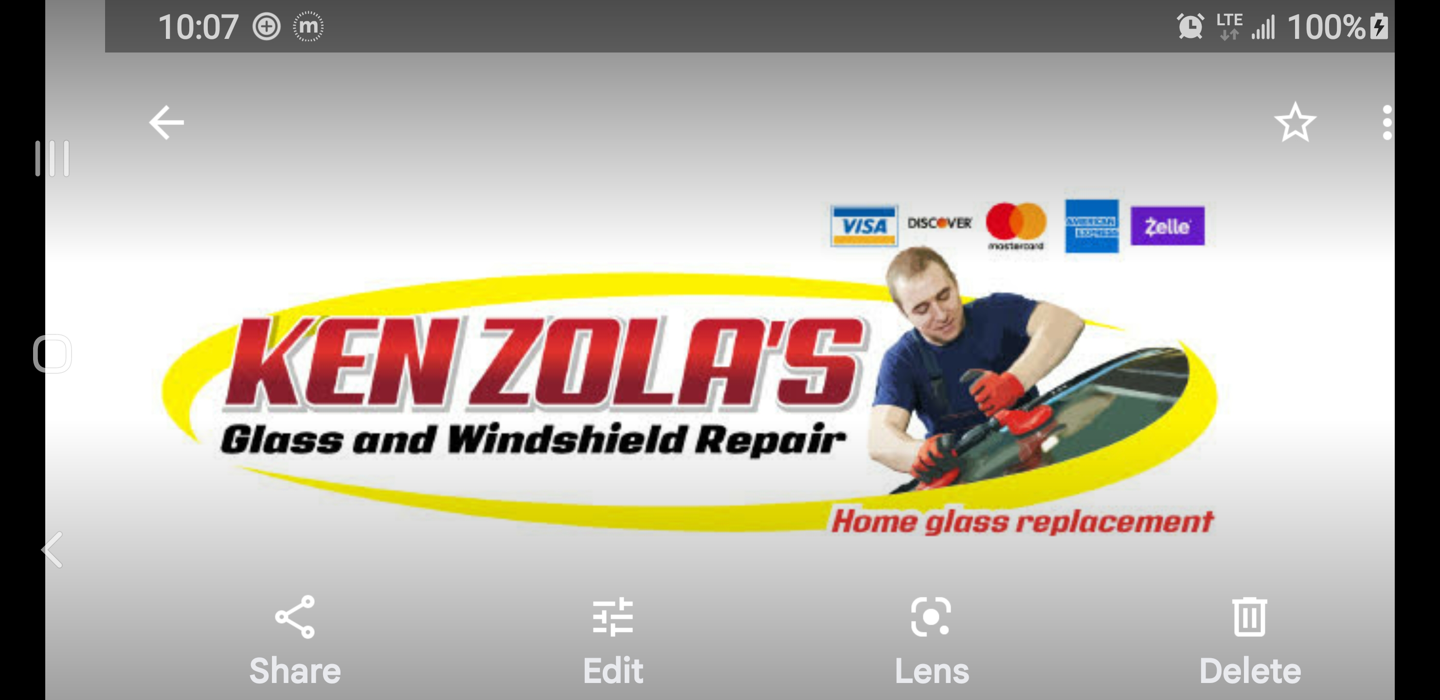 Kenzola's Glass And Windshield Logo