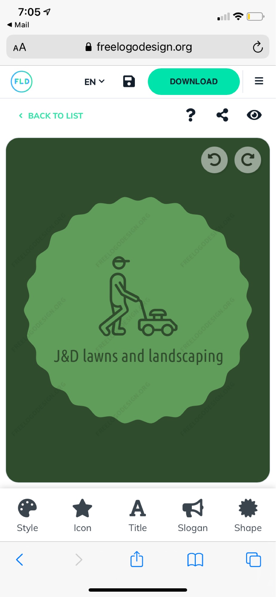 J&D Lawncare and Landscaping Logo