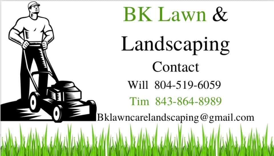 BK Lawn Care & Landscaping Logo