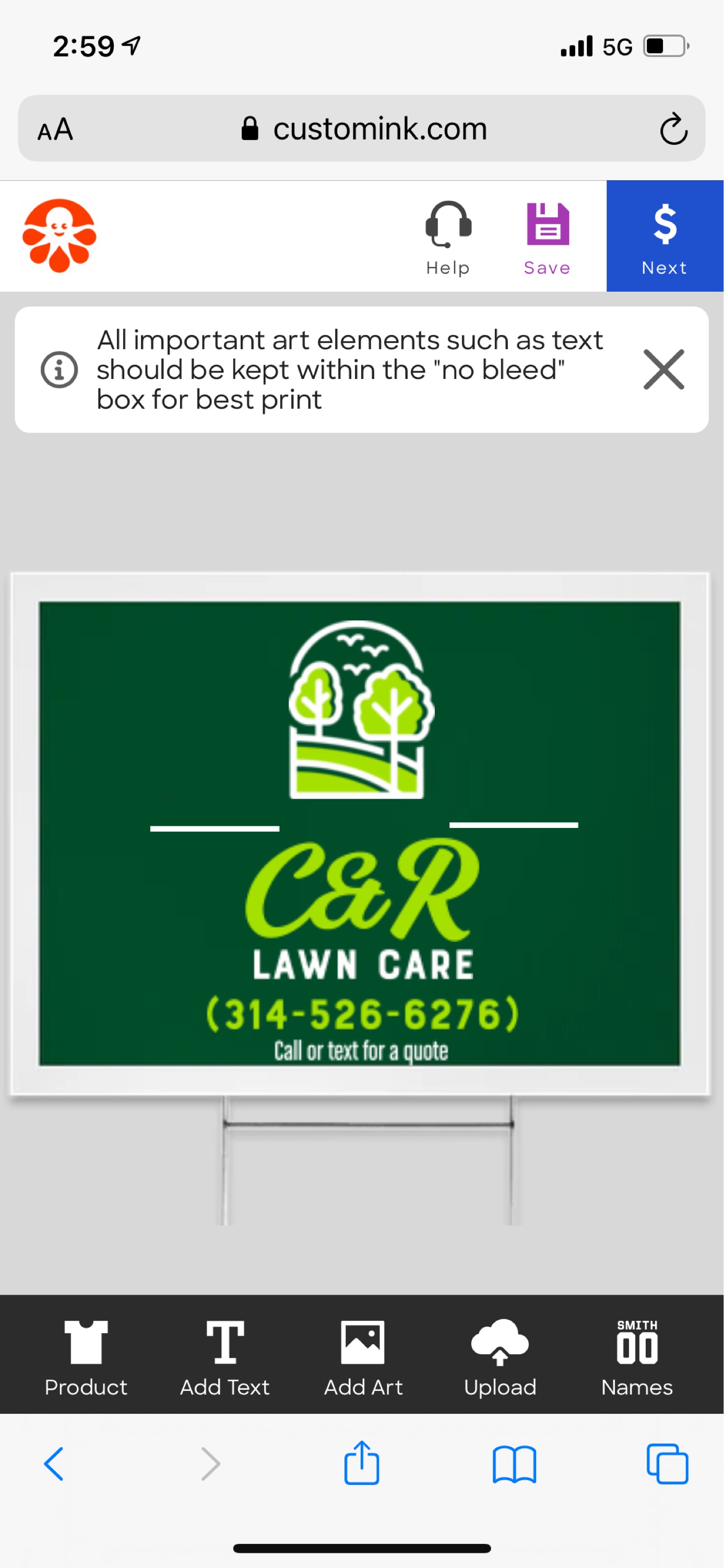 C & R Lawncare Logo