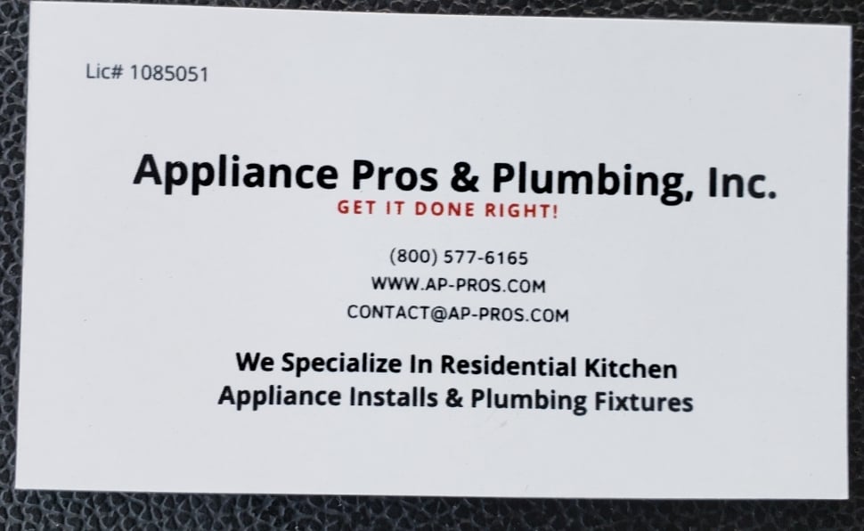 Appliance Pros and Plumbing Logo