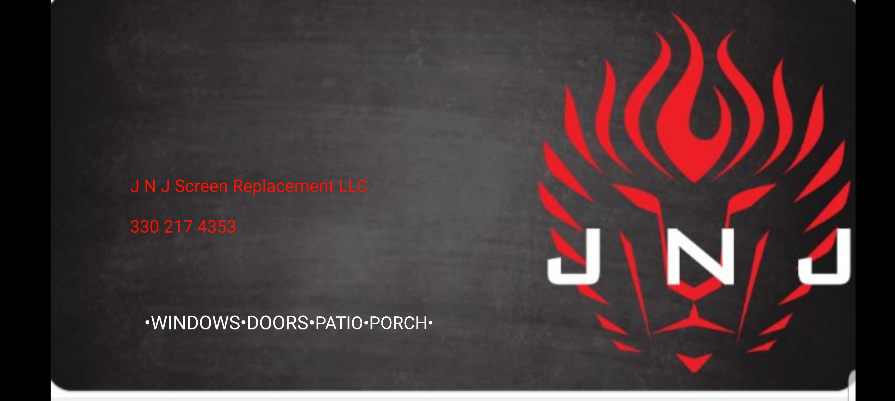 J and J Screen Replacement, LLC Logo